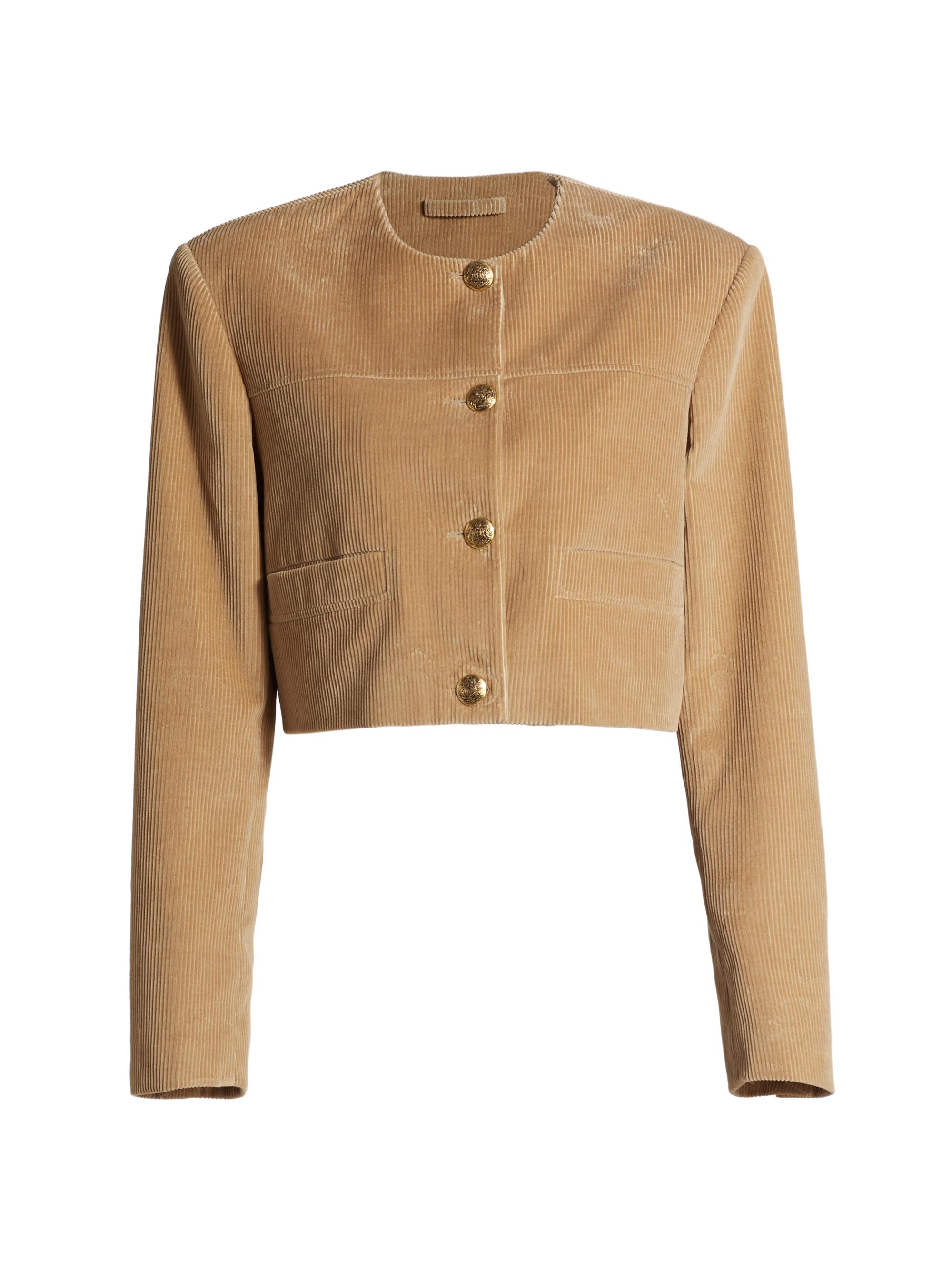 Citizens of Humanity Women's Pia Corduroy Crop Jacket - Ambra Medium Khaki
