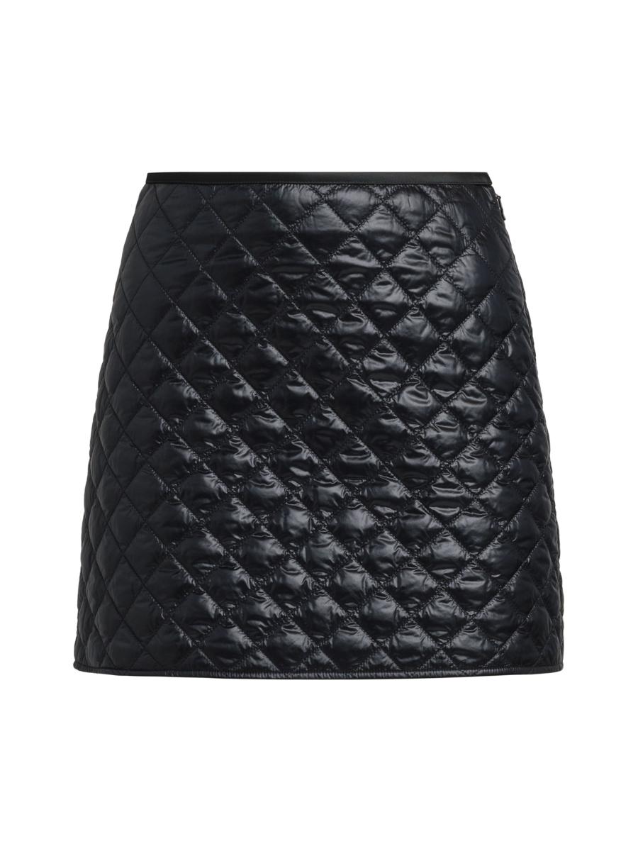 【関税＆送料込み】Moncler Diamond Quilted Miniskirt Moncler - Black Puffer Diamond Quilted Mini Skirt