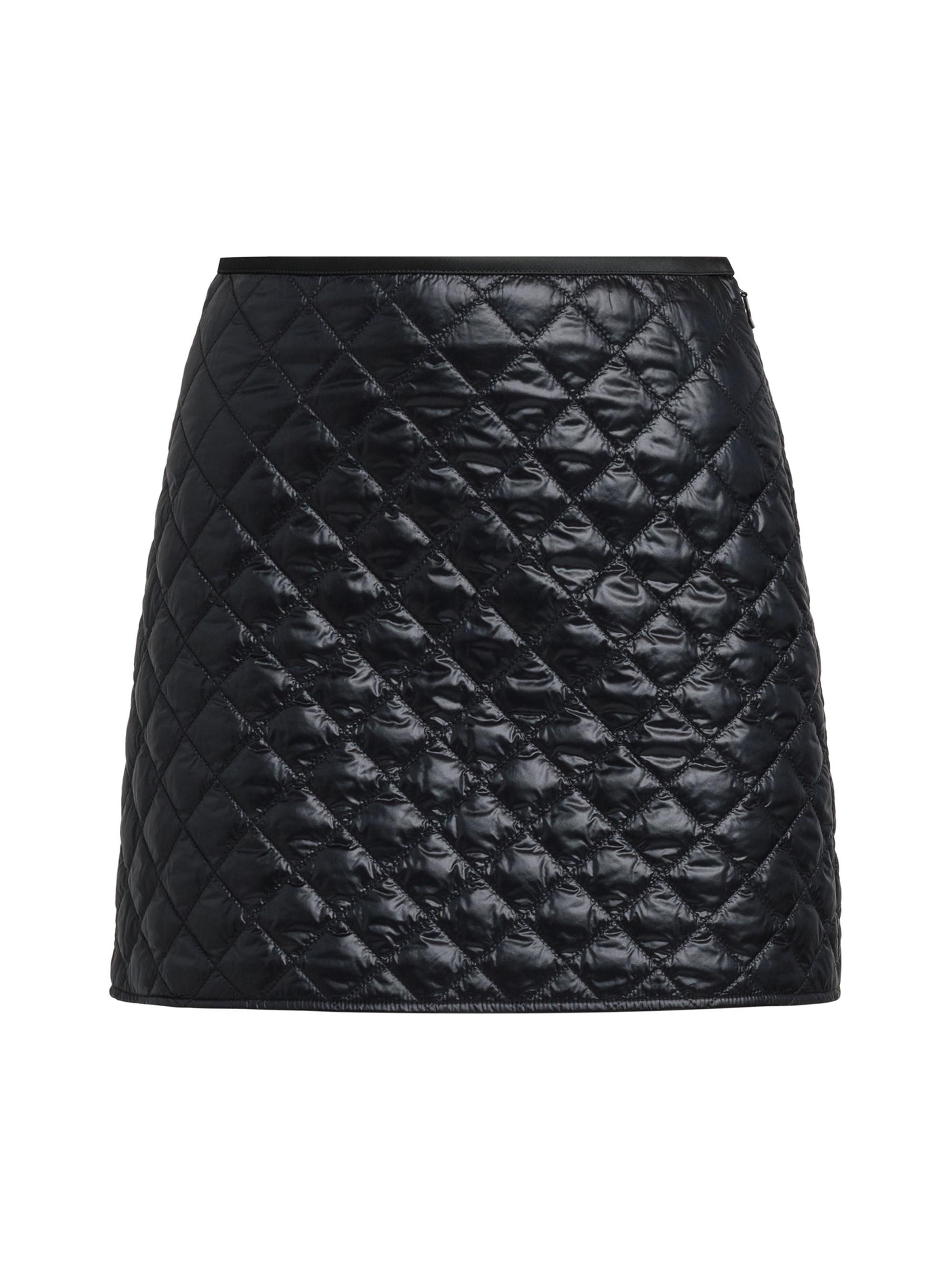 Moncler Women's Diamond Quilted Nylon Short Skirt - Black