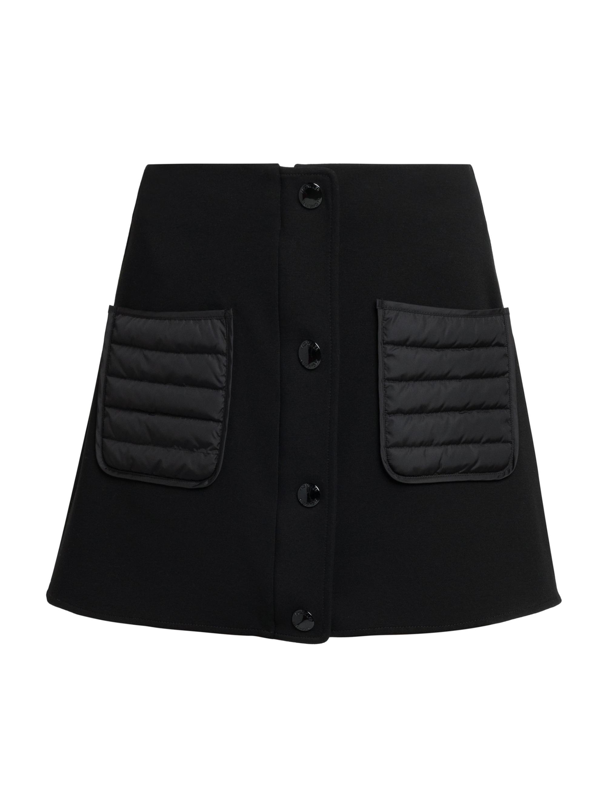 Moncler Women's Short Skirt with Patch Pockets - Black