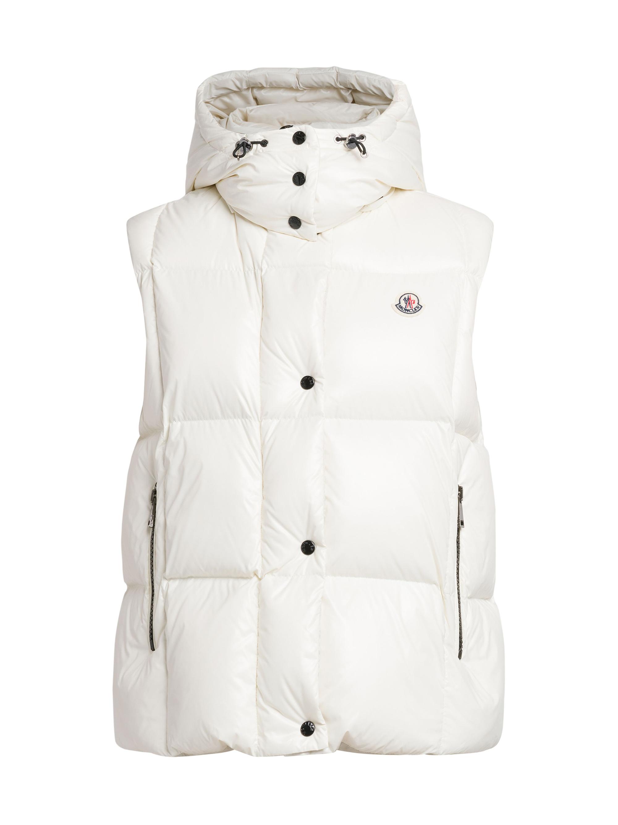 Moncler Women's Luzule Down Vest with Detachable Hood - White