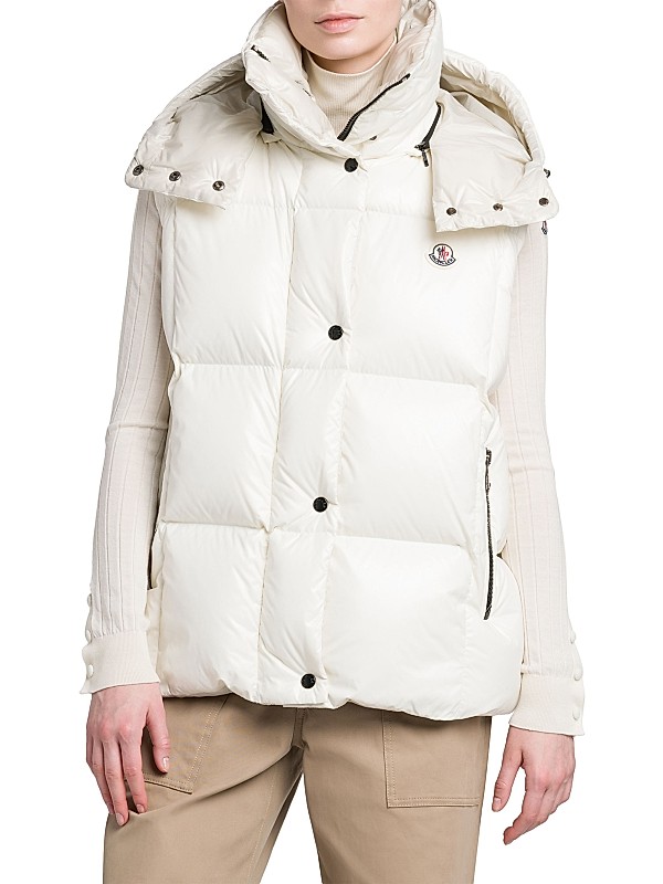Shop Moncler Luzule Down Vest with Detachable Hood | Saks Shop Moncler Luzule Down Vest with Detachable Hood | Saks