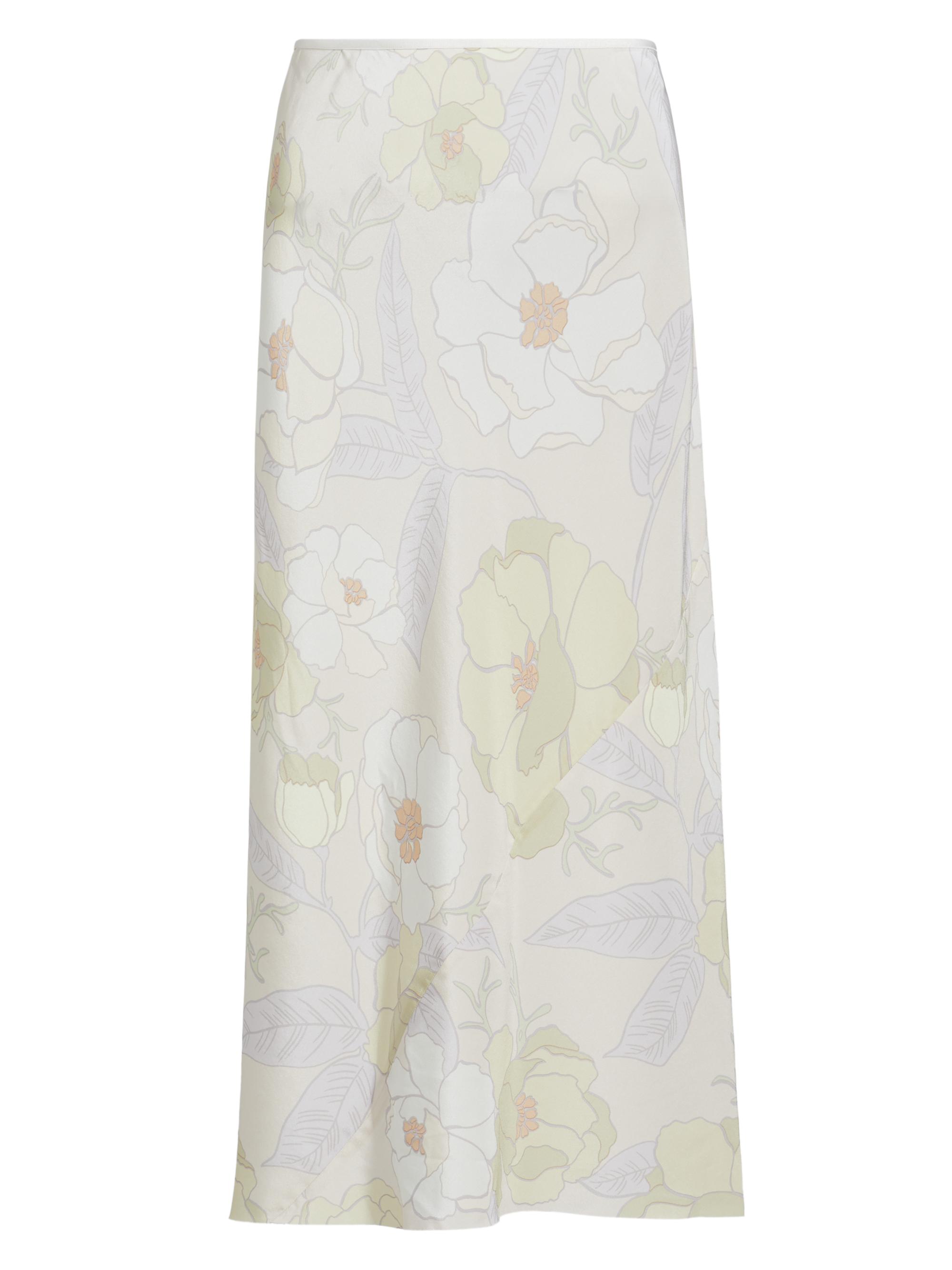 Dries Van Noten Women's Sati Silk Midi-Skirt - Cream