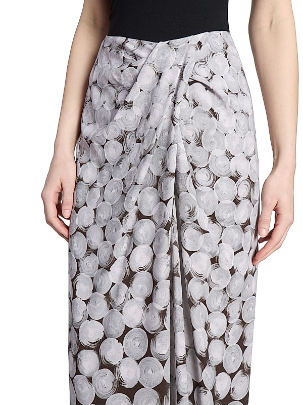 Shop Dries Van Noten Sampa Draped Printed Midi-Skirt | Saks Shop Dries Van Noten Sampa Draped Printed Midi-Skirt | Saks