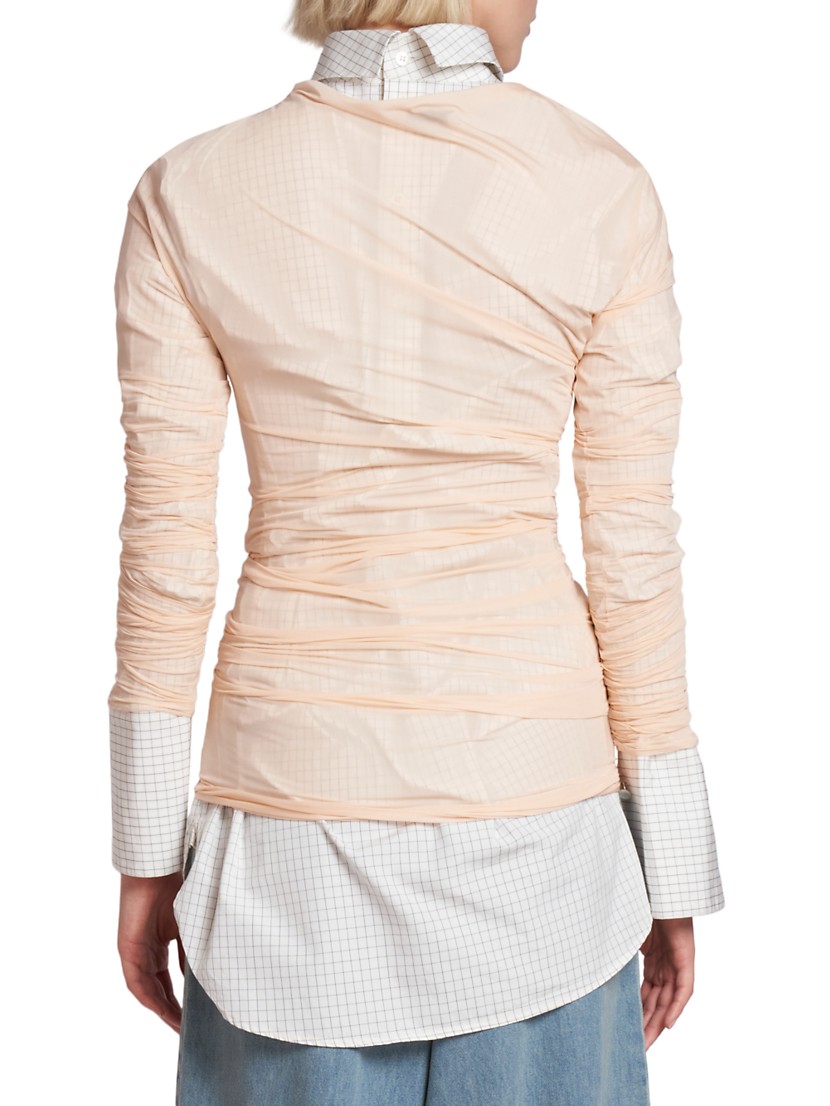 Shop Dries Van Noten Hoan Ruched Mesh Top | Saks Fifth Avenue Shop Dries Van Noten Hoan Ruched Mesh Top | Saks Fifth Avenue