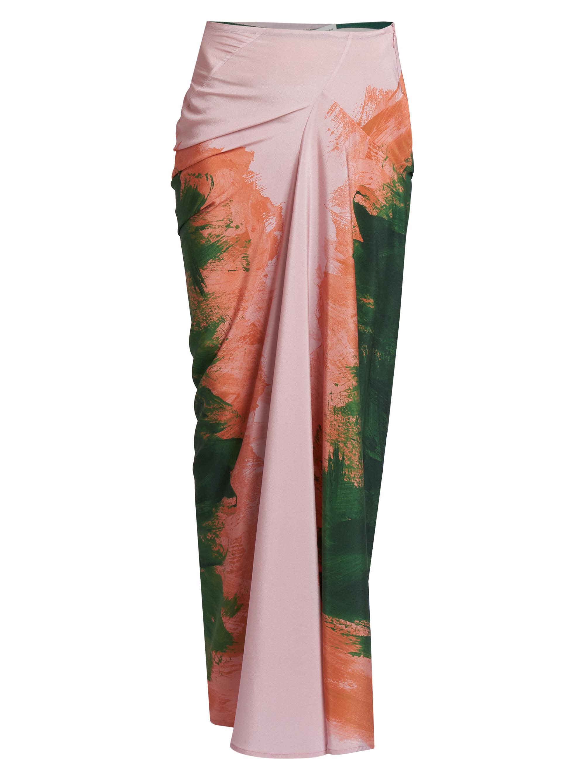 Dries Van Noten Saren Silk Brushstroke Maxi Skirt | Saks Fifth Avenue