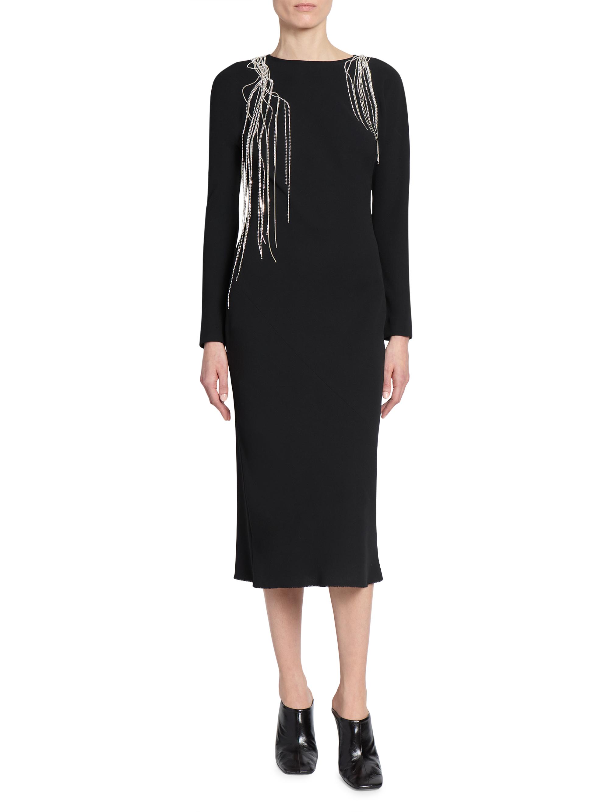 Dries Van Noten Davion Rhinestone Crepe Dress | Saks Fifth Avenue