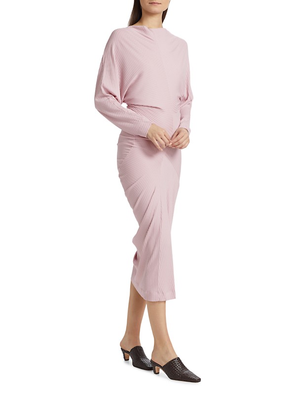 Shop Dries Van Noten Holdens Rib-Knit Midi-Dress | Saks Shop Dries Van Noten Holdens Rib-Knit Midi-Dress | Saks