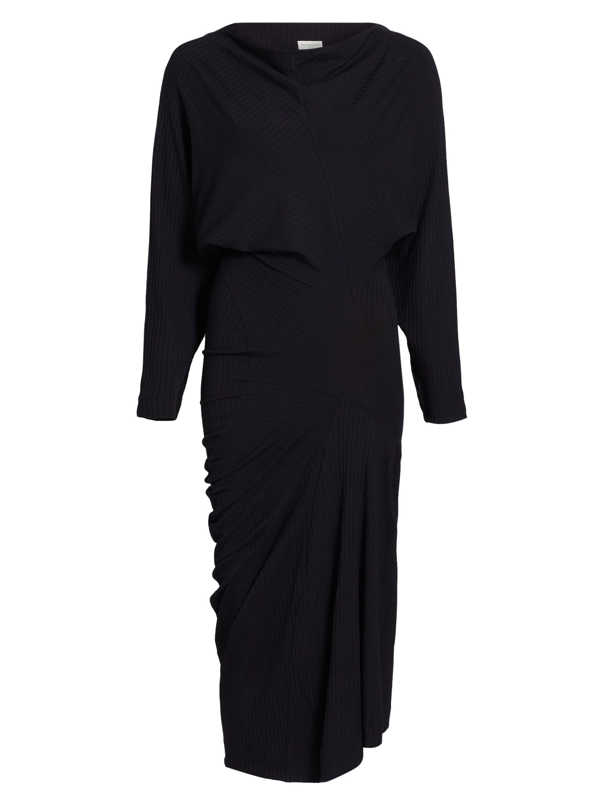 Dries Van Noten Women's Holdens Rib-Knit Midi-Dress - Light Lilac