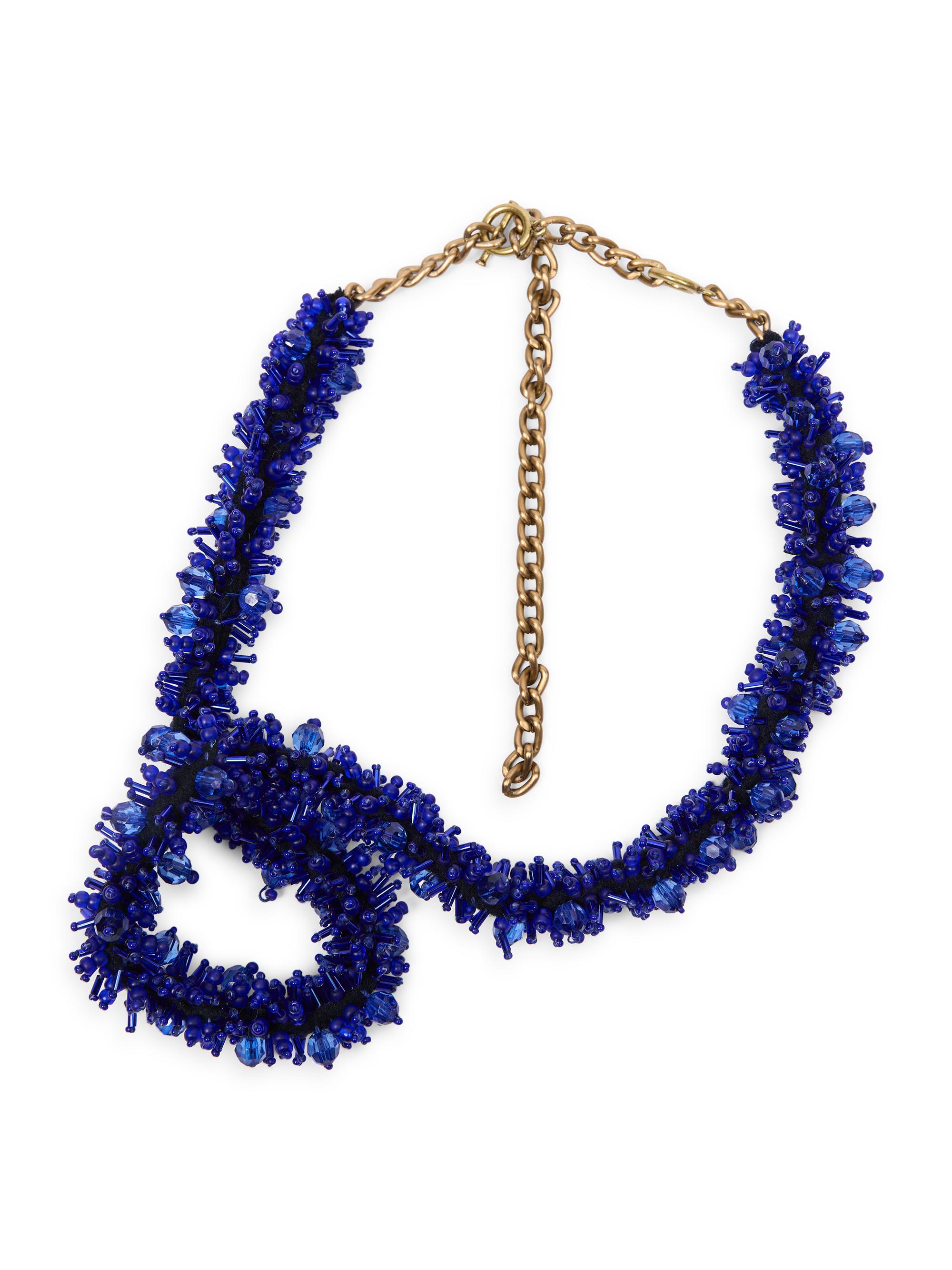 Dries Van Noten Women's Goldtone Glass & Resin Beaded Necklace - Blue