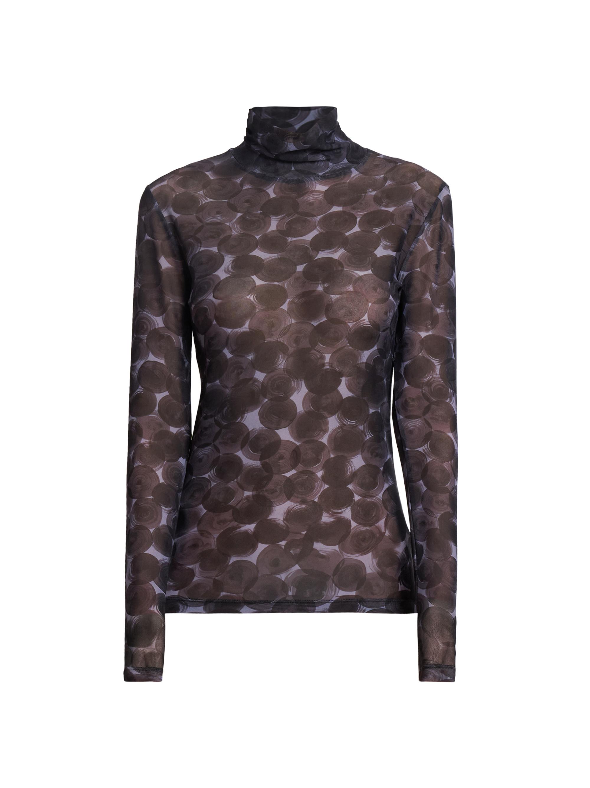 Dries Van Noten Women's Hoyser Polka Dot Mesh Turtleneck - Mauve