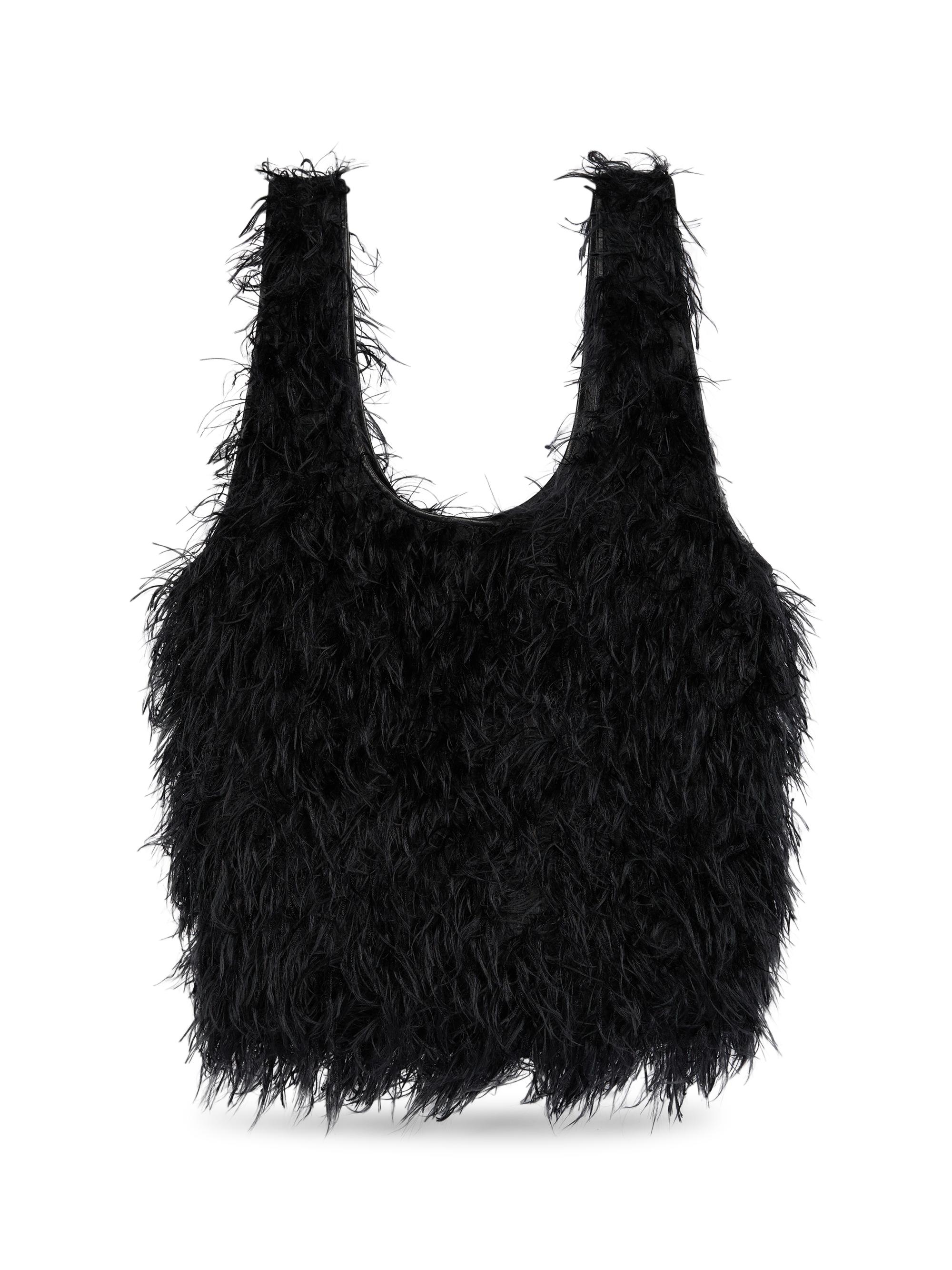 Dries Van Noten Women's Marche Faux Fur & Leather Tote Bag - Black