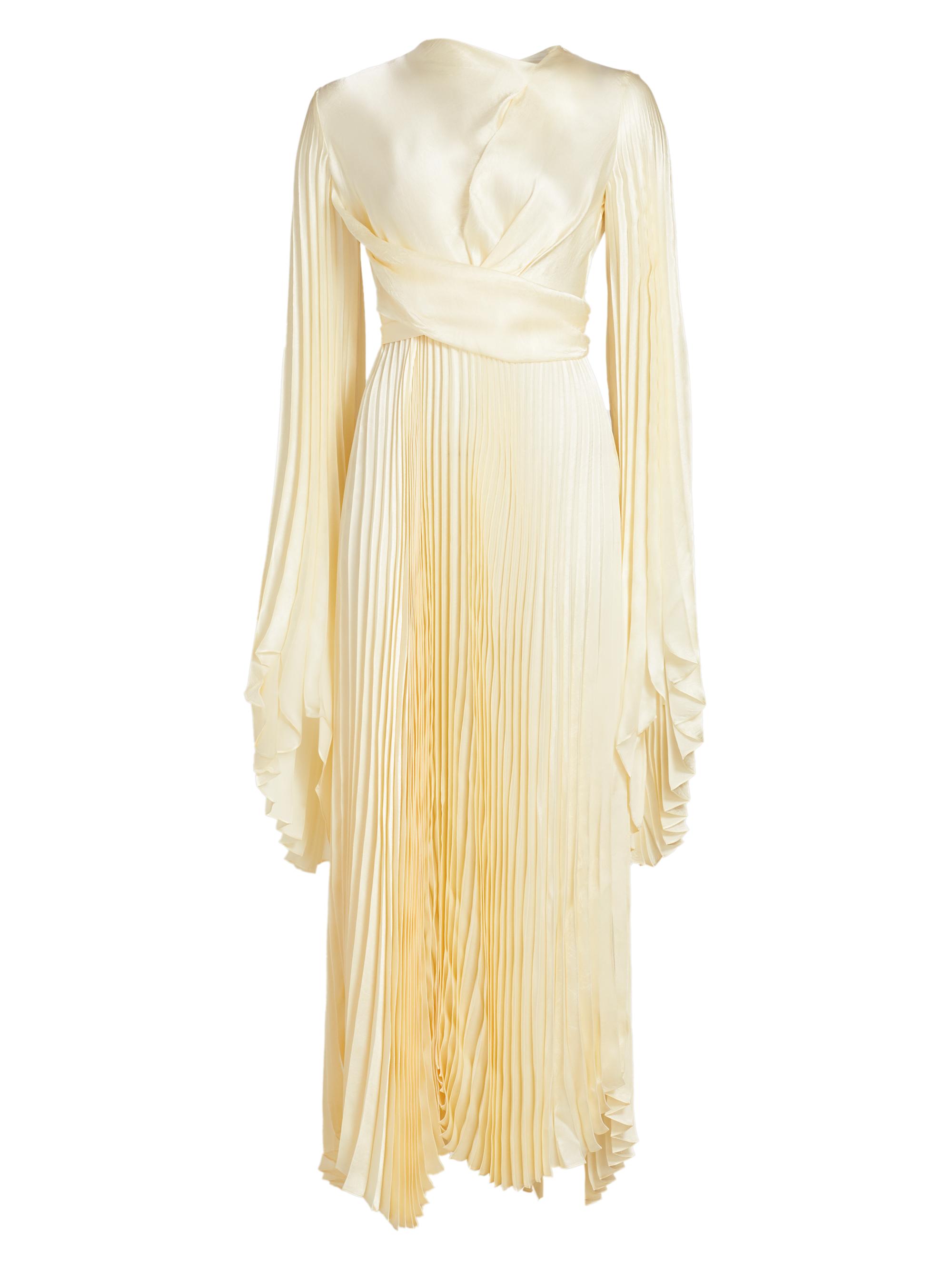 A.W.A.K.E. Mode Women's Pleated Wrap Dress -