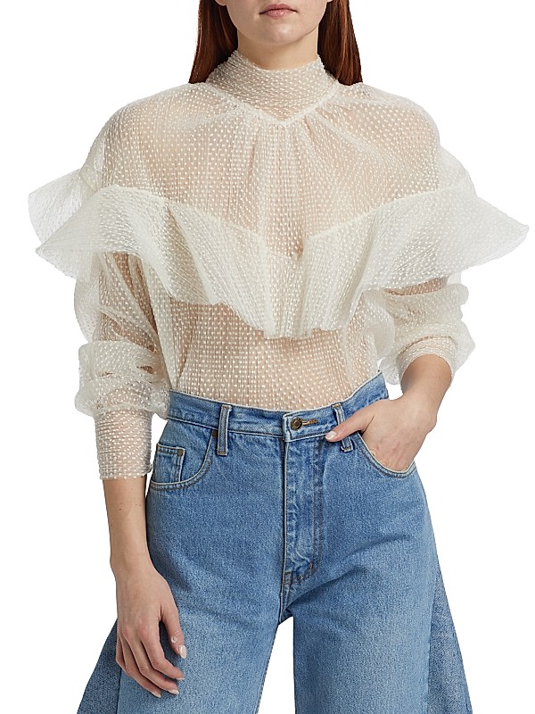 Shop A.W.A.K.E. Mode Double Layered Tulle Top | Saks Fifth Shop A.W.A.K.E. Mode Double Layered Tulle Top | Saks Fifth