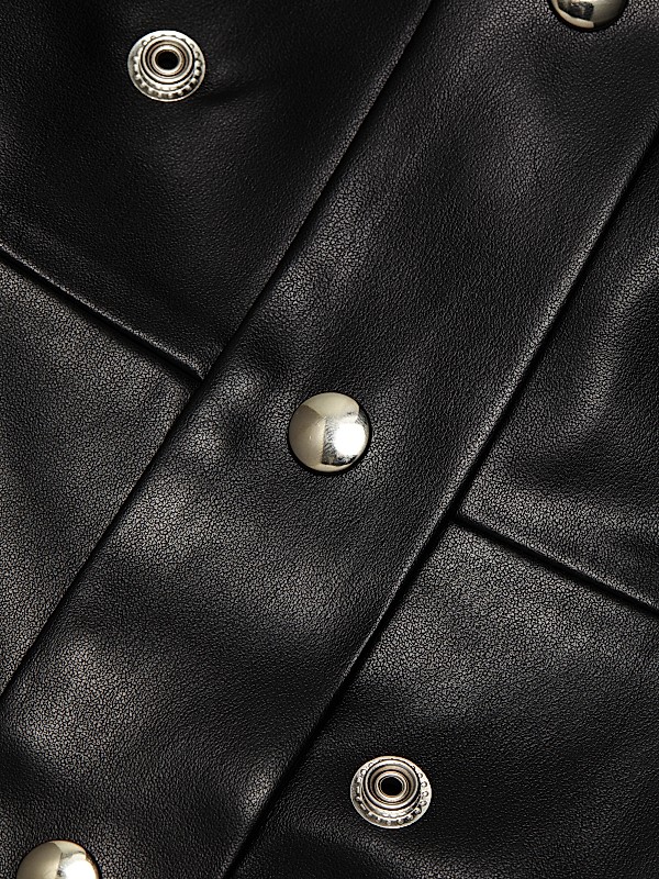 Shop A.W.A.K.E. Mode Snap Studded Faux Leather Coat | Saks Shop A.W.A.K.E. Mode Snap Studded Faux Leather Coat | Saks