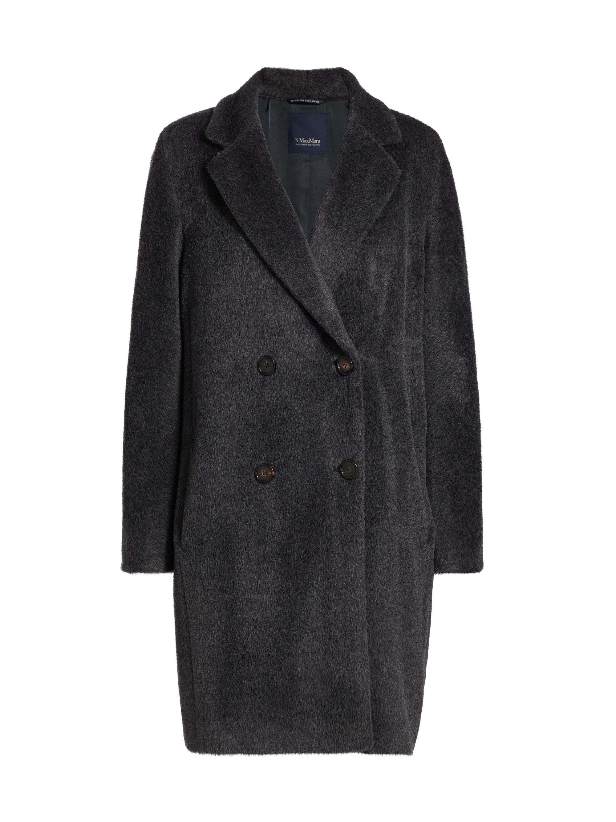 Max Mara Women's Roseto Alpaca-Blend Double-Breasted Coat - Medium Grey