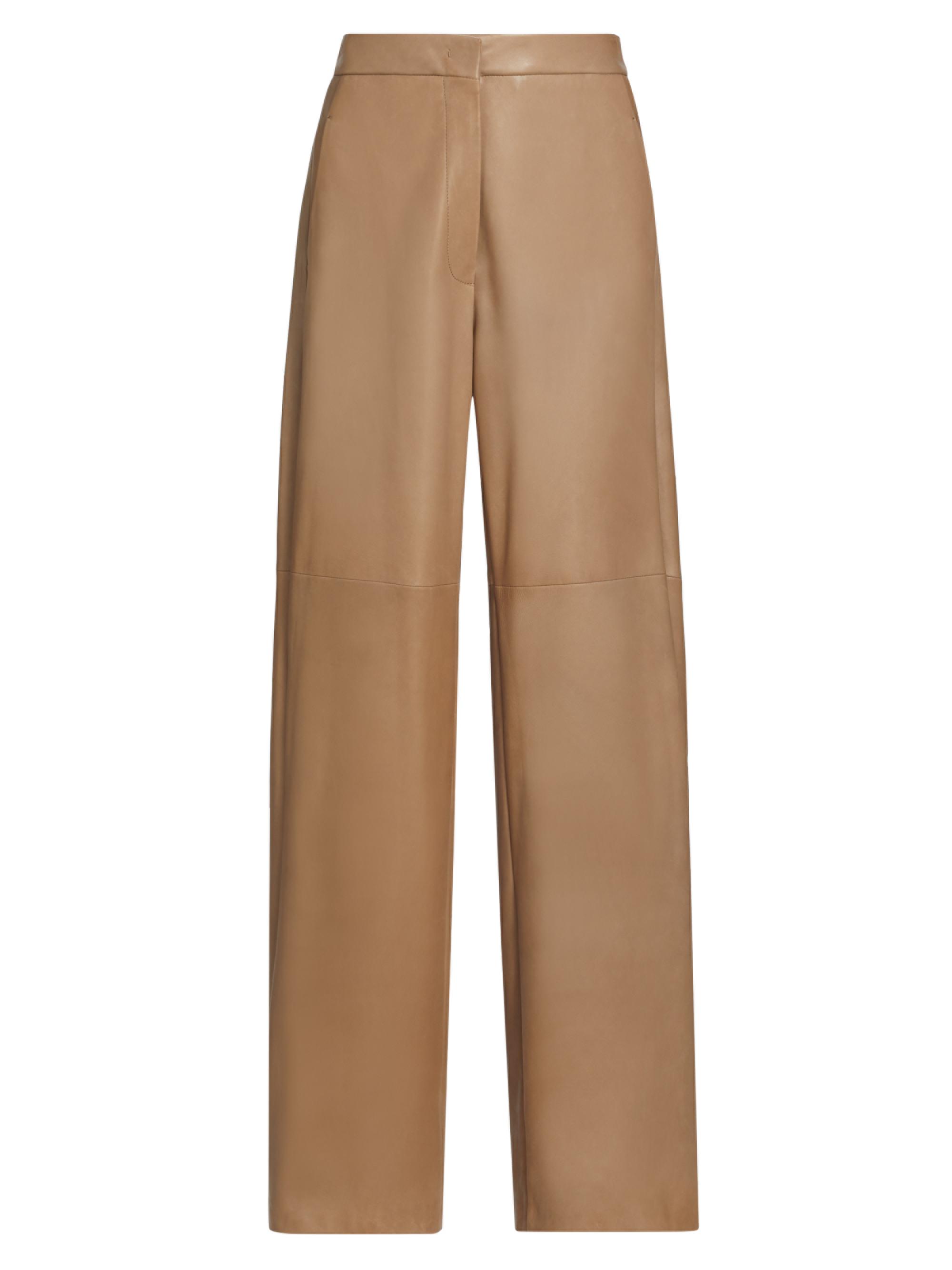 Max Mara Women's Getti Faux Leather Wide-Leg Pants - Turtledove