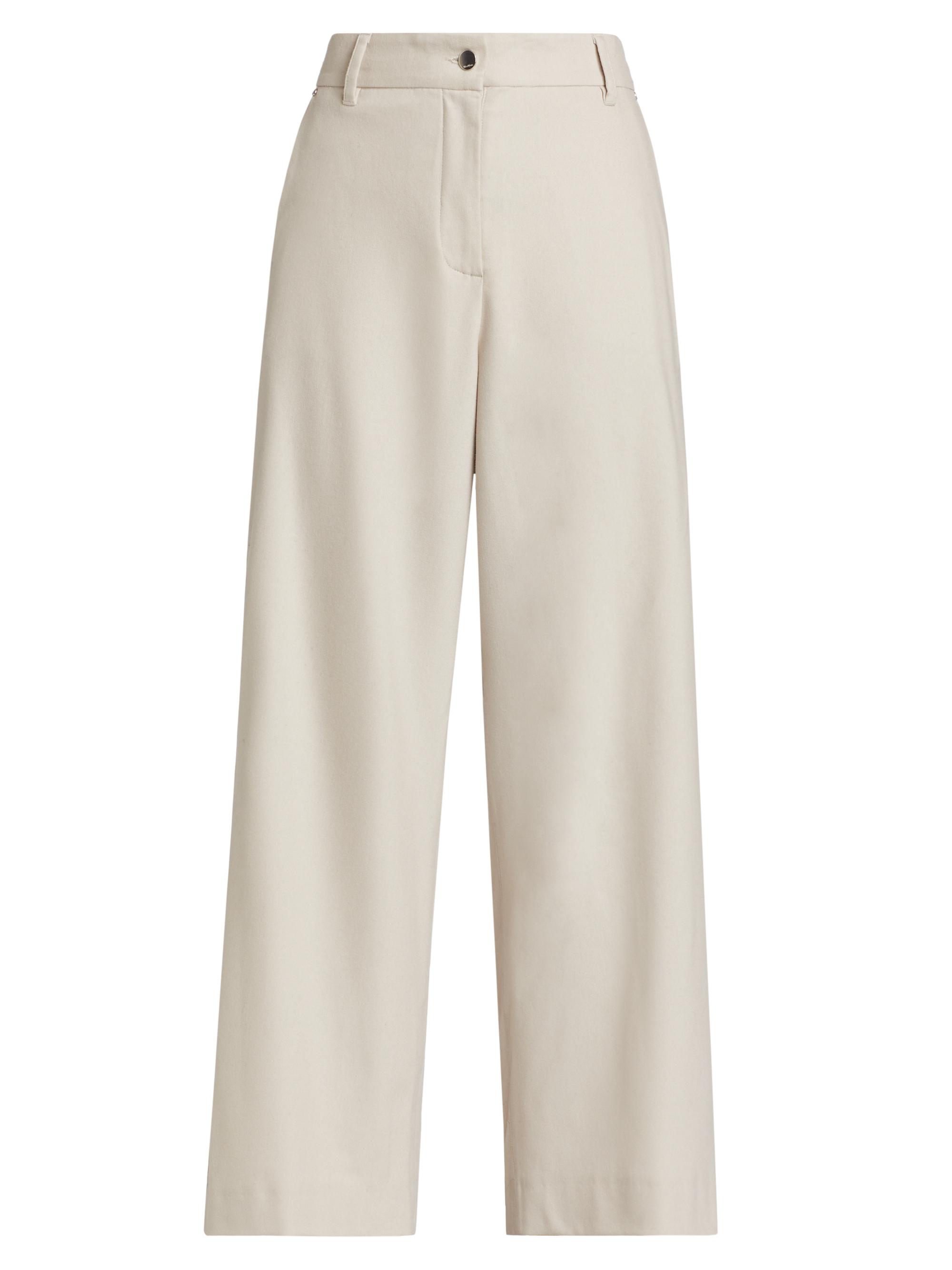 Max Mara Women's Ermes Stretch Wool Straight Trousers - Ecru