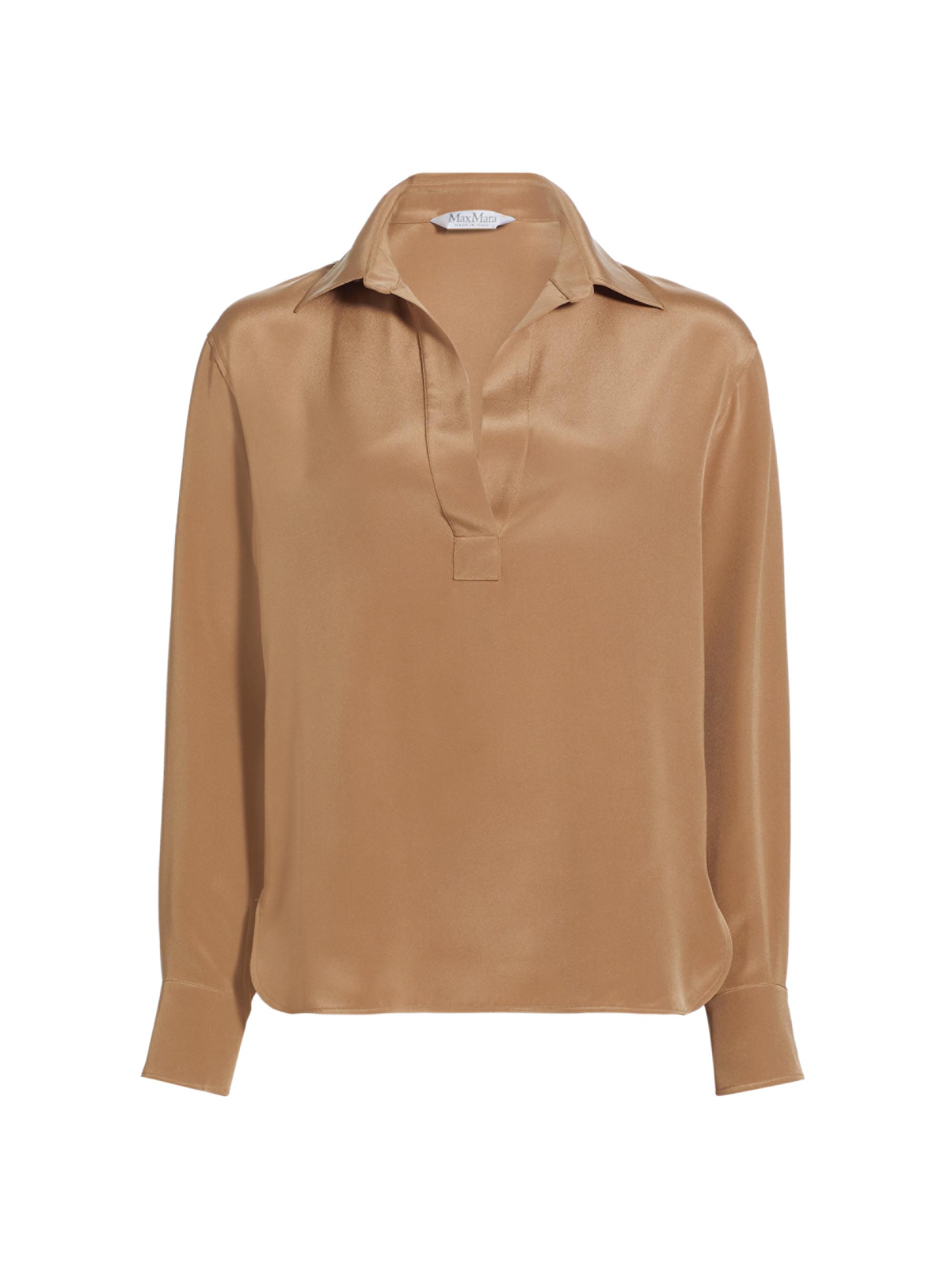 Max Mara Women's Zanzero Silk Shirt - Camel