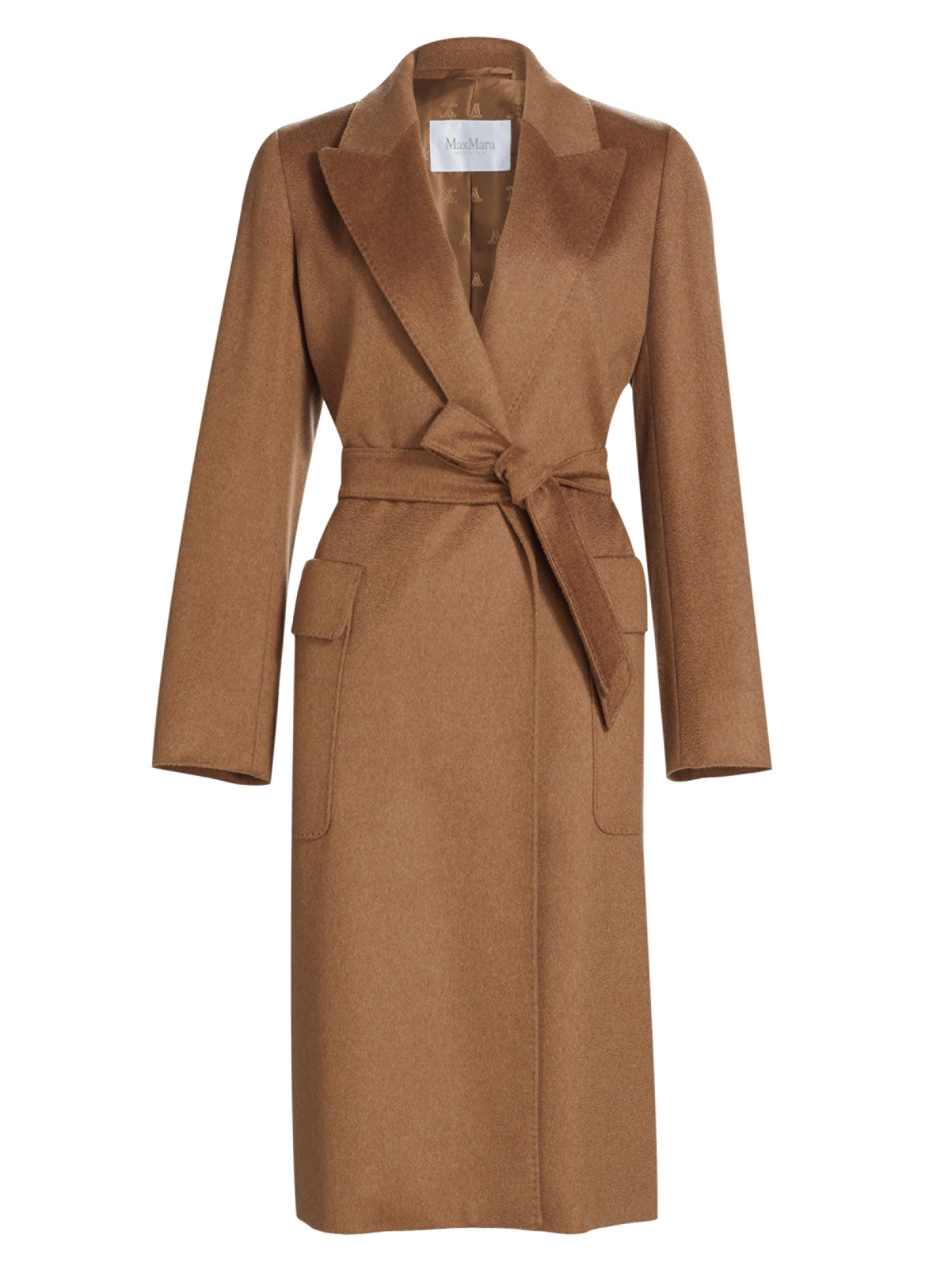 Max Mara Women's Nyssa Cashmere Tie-Waist Trench Coat - Tobacco