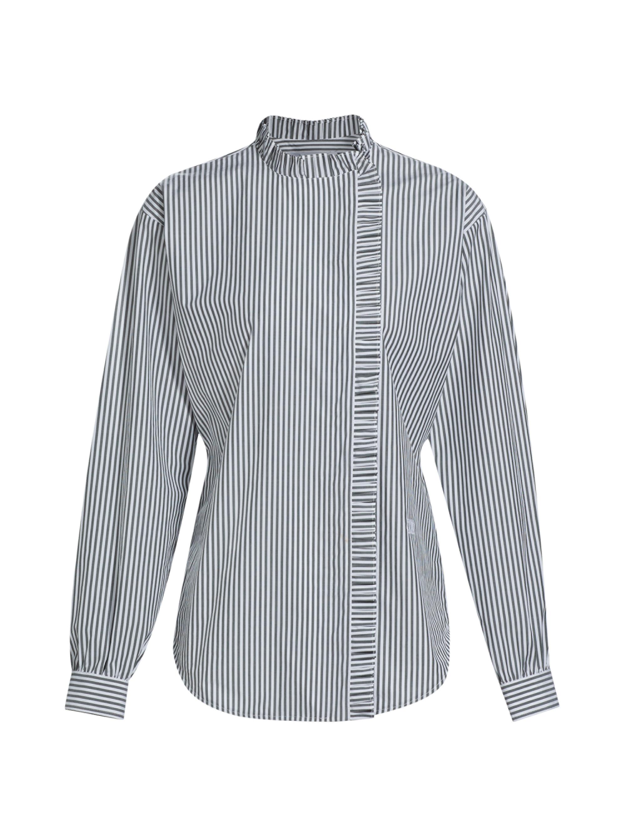 Max Mara Women's Didy Stripe Cotton-Blend Shirt - Silk