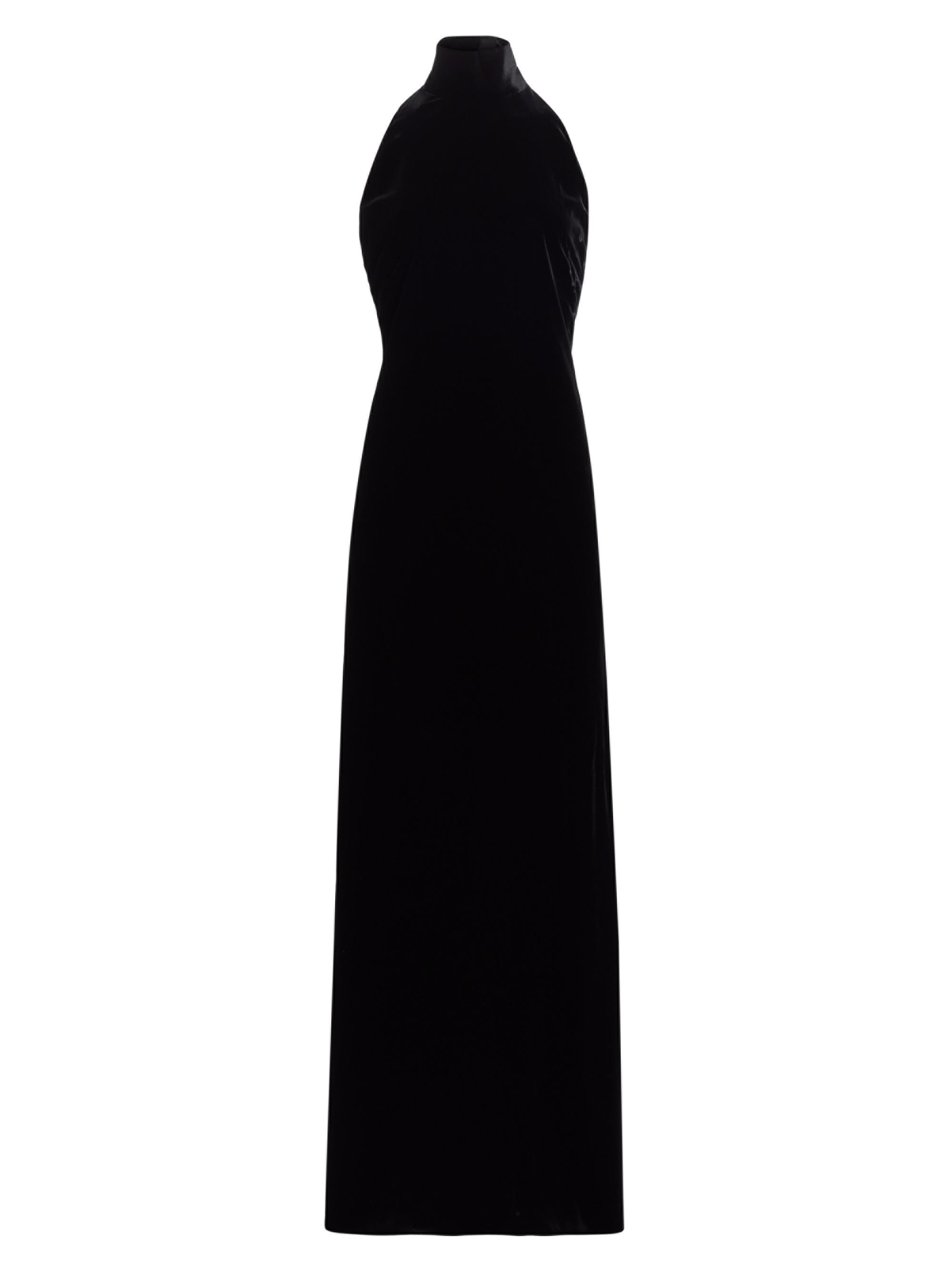 Max Mara Women's Armida Velvet Halterneck Sleeveless Maxi Dress - Black