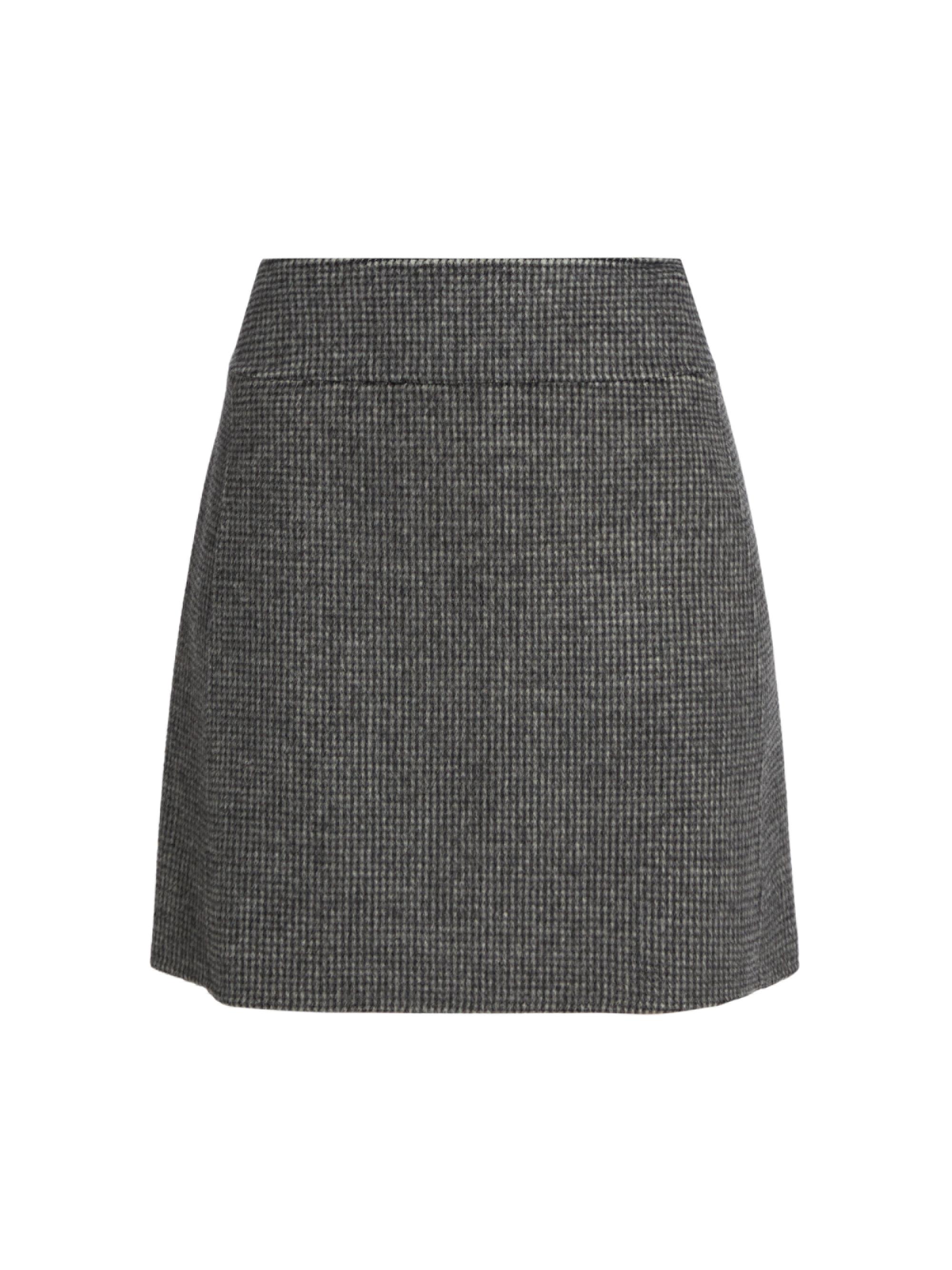 Max Mara Women's Stone Wool-Mohair Miniskirt - Medium Grey