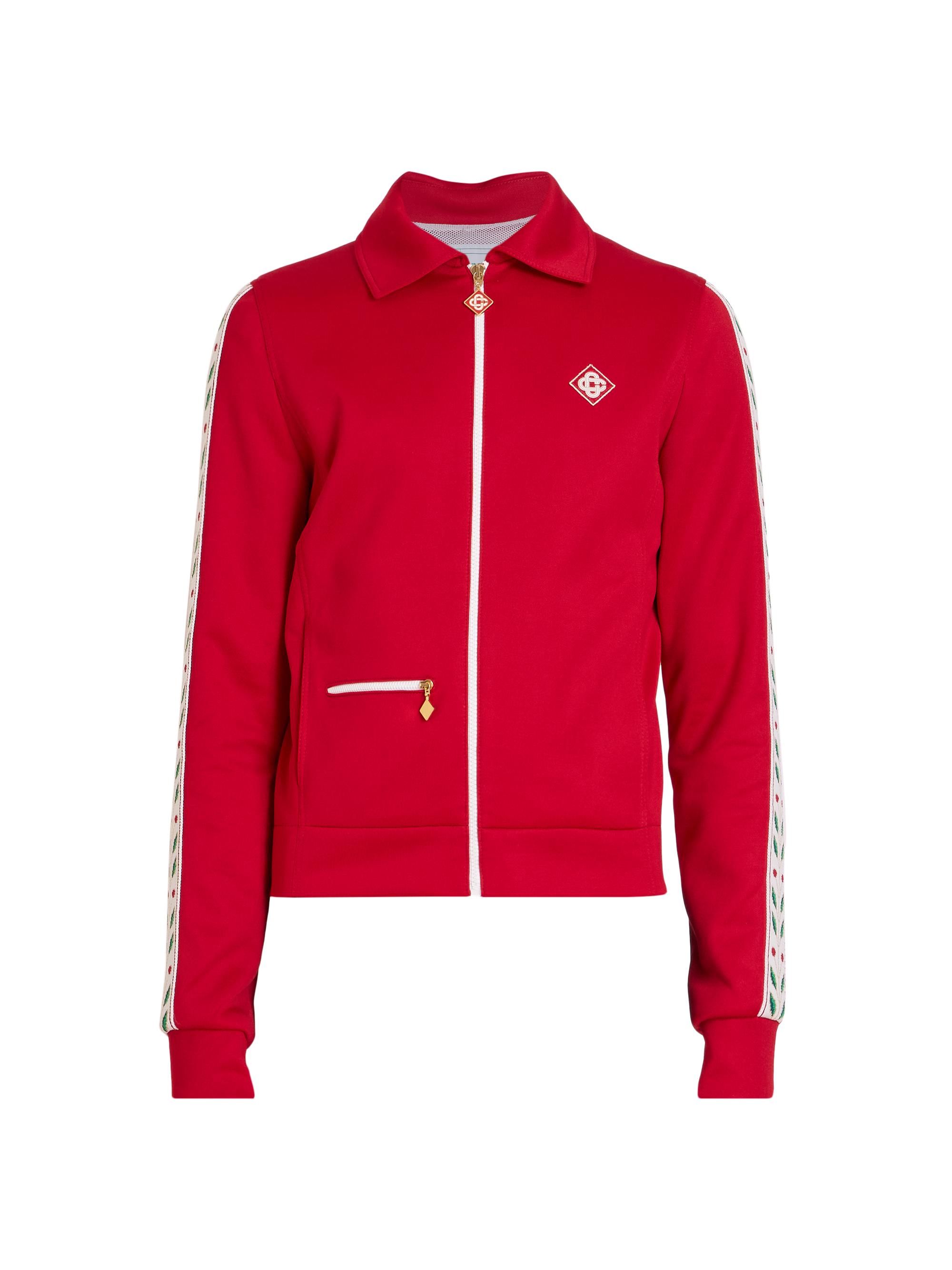 Casablanca Men's Venus As A Boy Laurel Cotton-Blend Track Jacket - Red