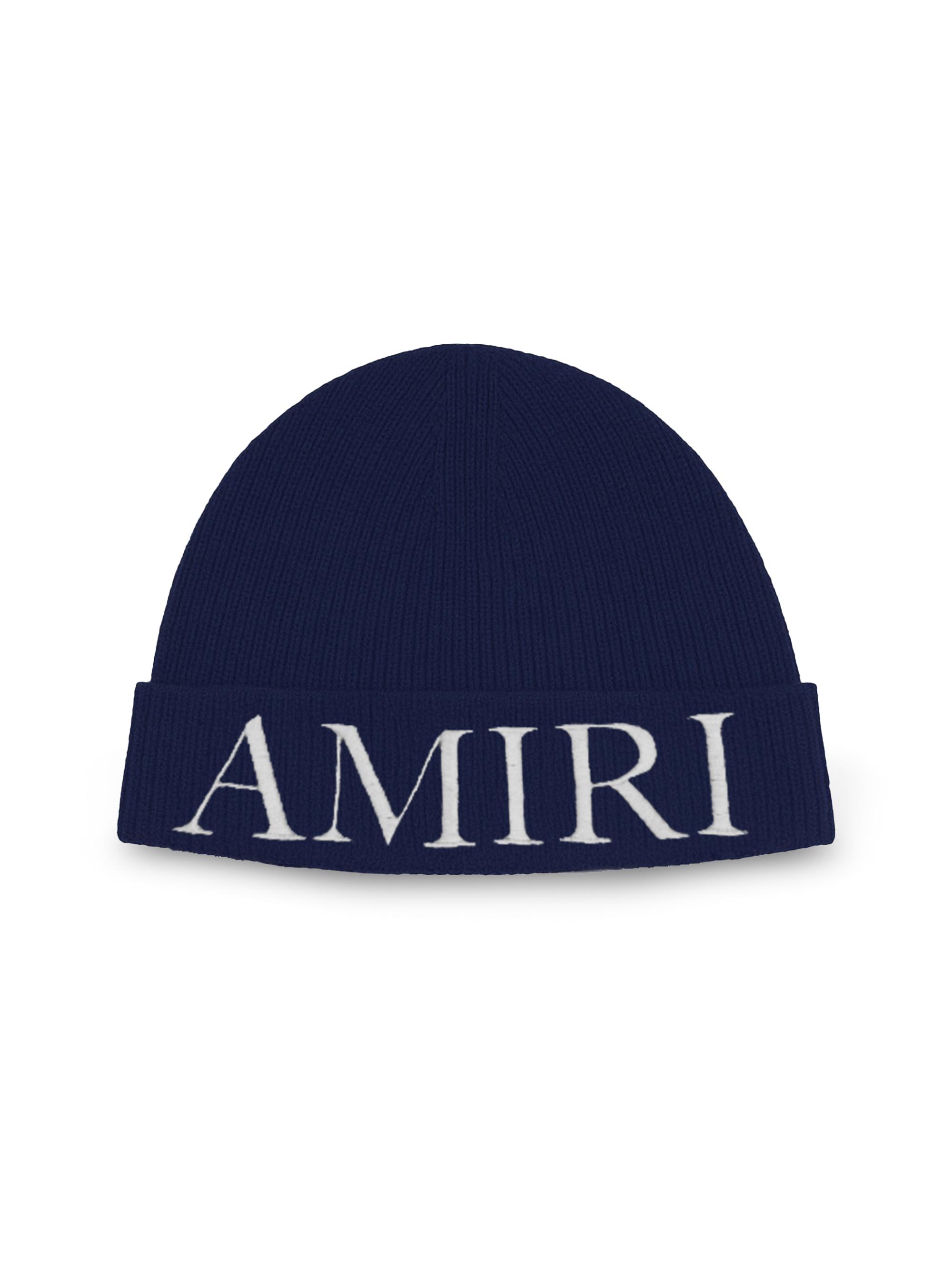 Amiri Men's Logo Wool Beanie - Mid Blue
