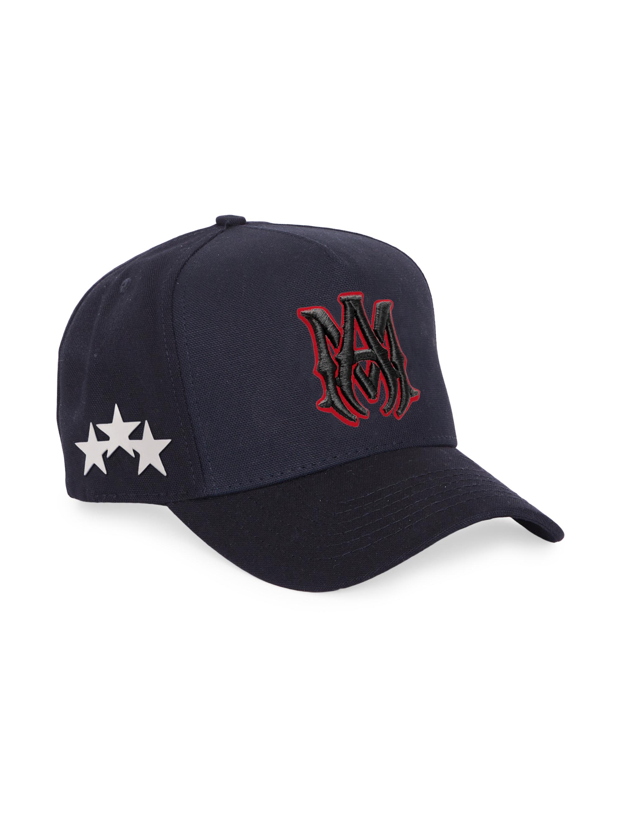 Amiri Men's Stars MA Logo Canvas Hat - Black Red