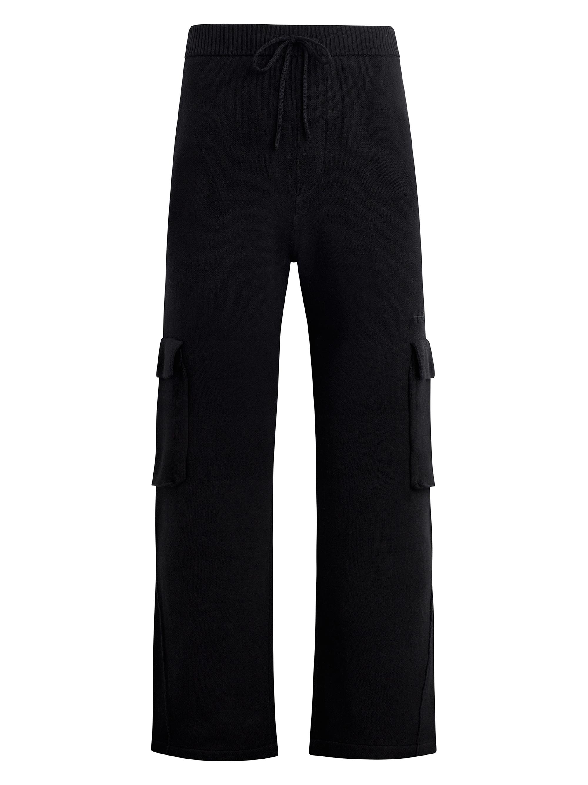 Hudson Jeans Men's Double Knit Cargo Flare Pants - Pitch Black