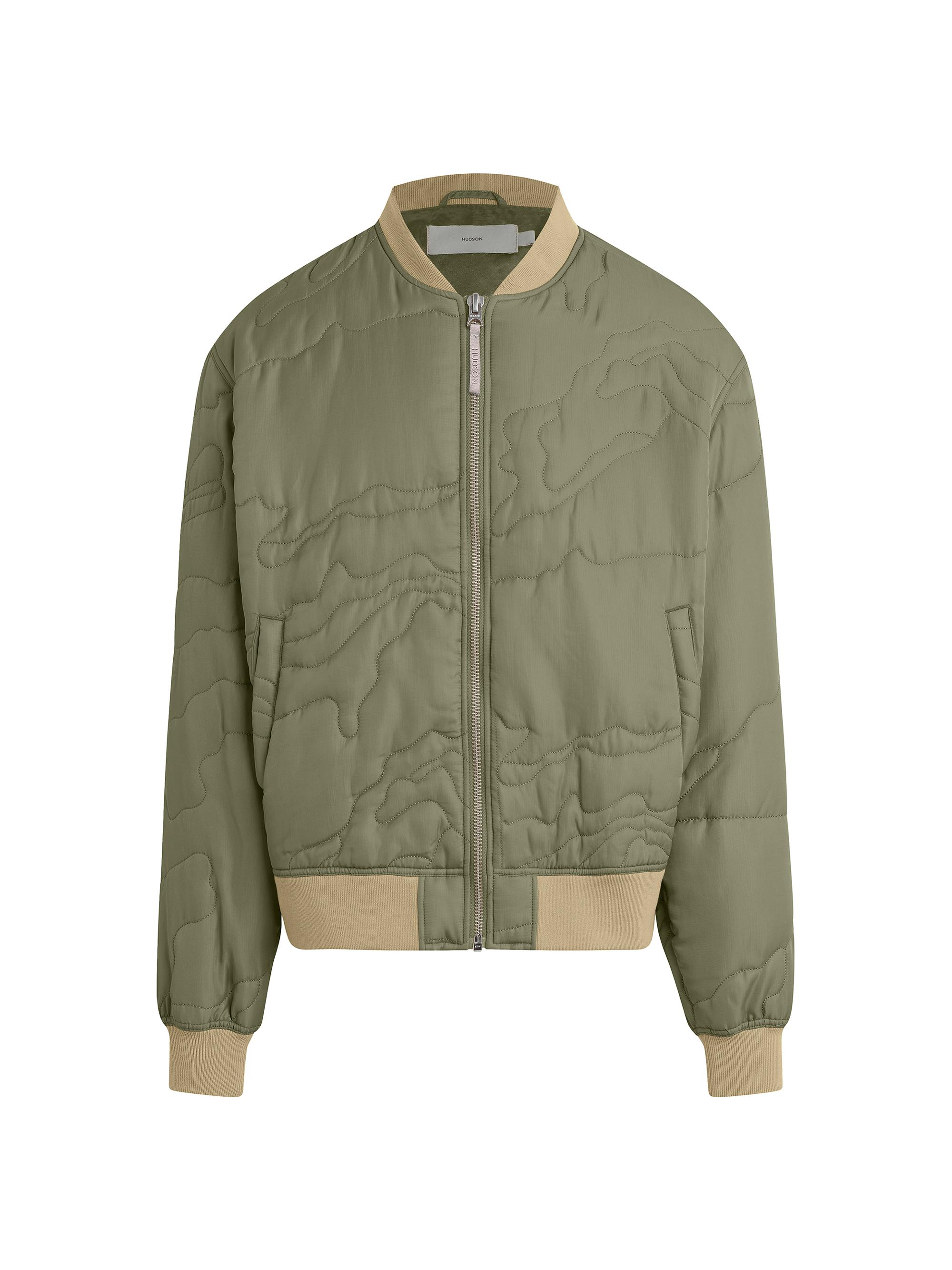 Hudson Jeans Men's Quilted Camo Nylon Jacket - Army Camo
