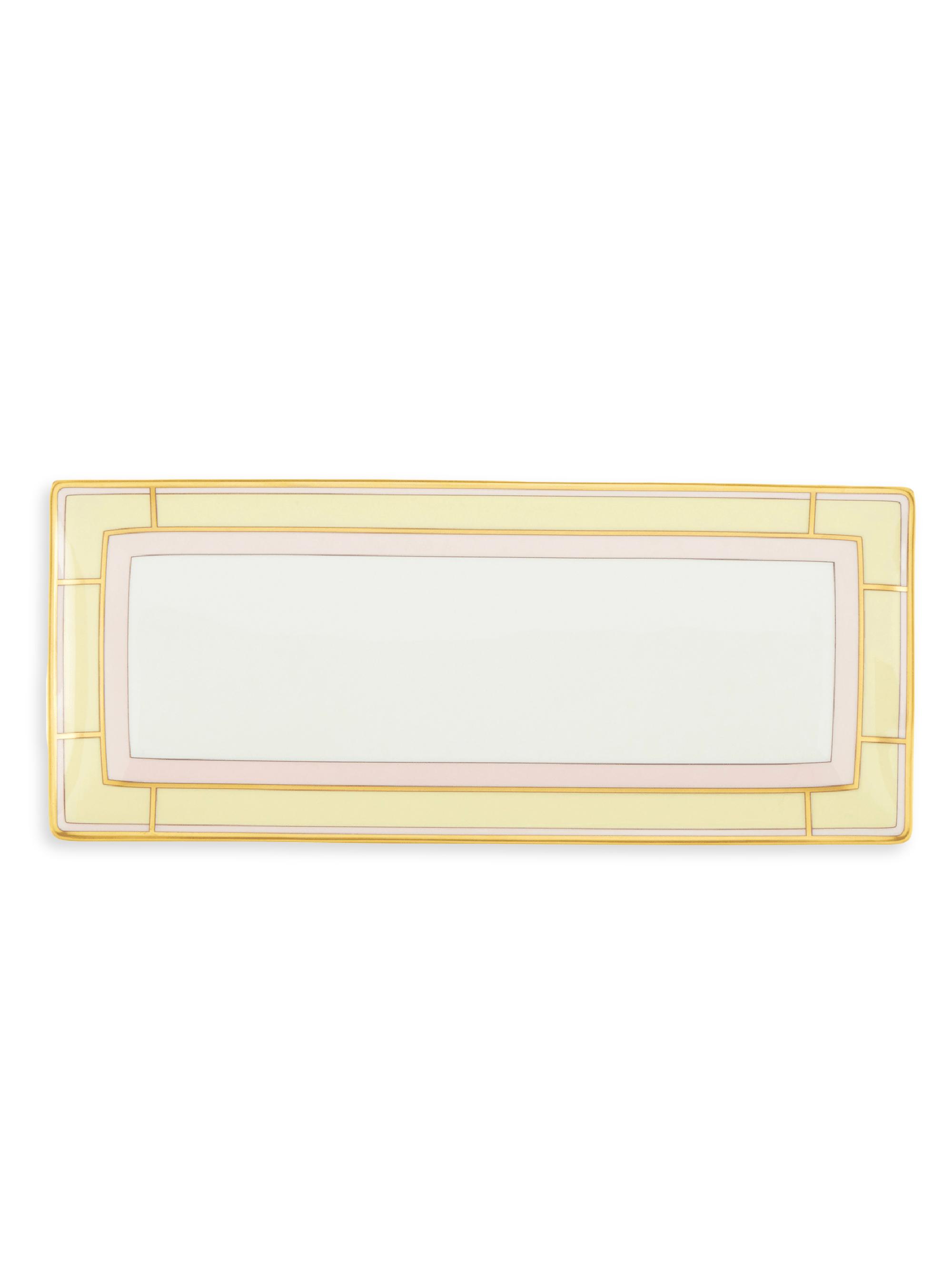 Ginori 1735 Diva Rectangular Flat Porcelain Platter - Diva Giall