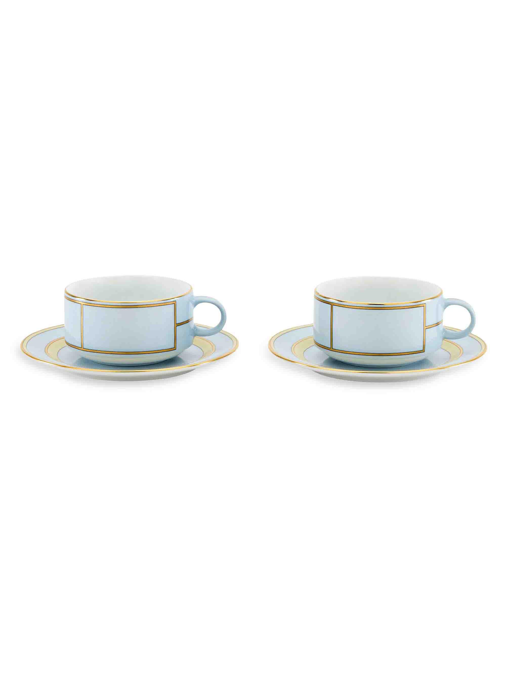 Ginori 1735 Diva Colonna Tea Set For Two 4-Piece Set - Diva Celes