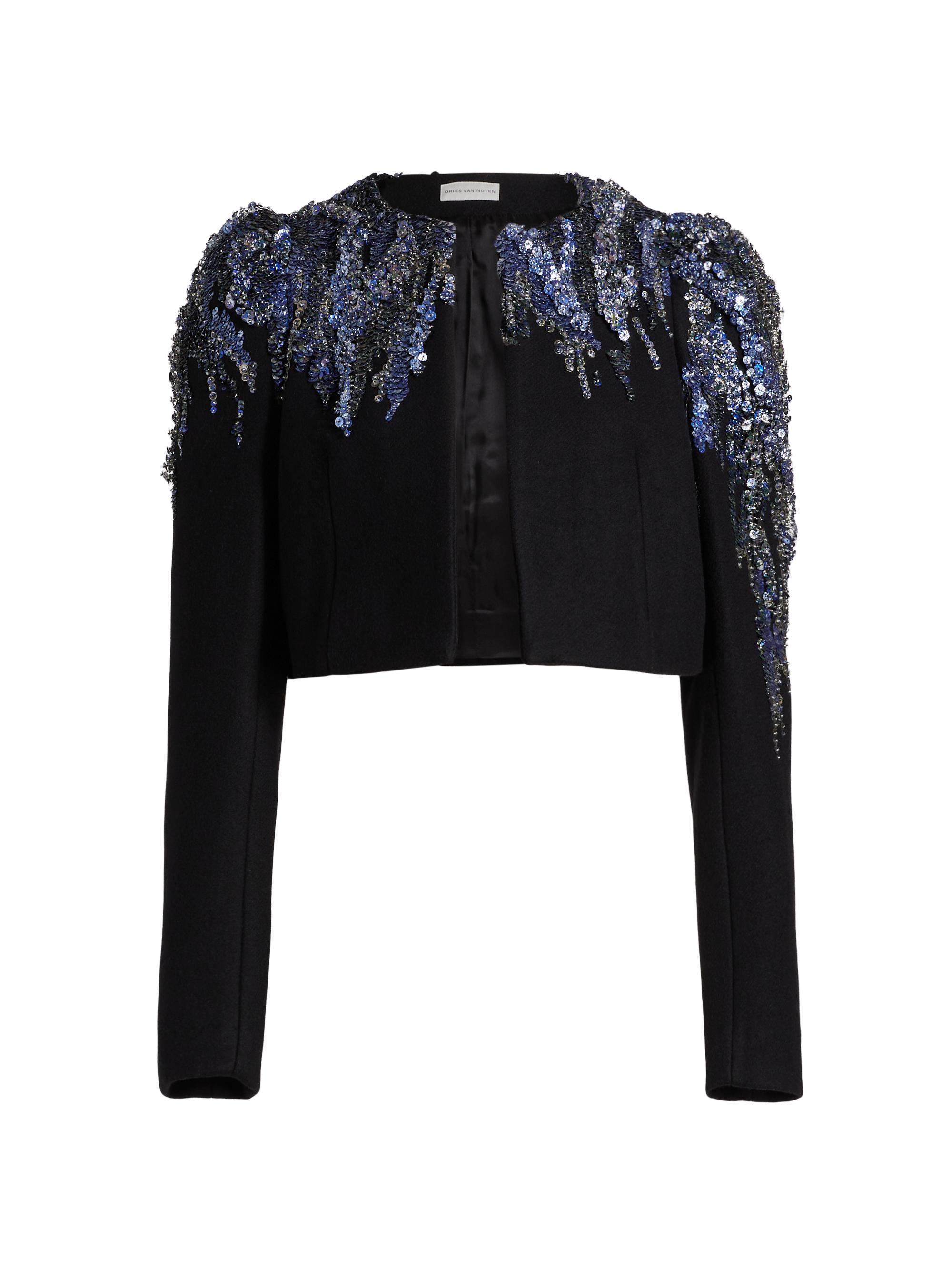 Dries Van Noten Women's Bea Embellished Wool Jacket - Black