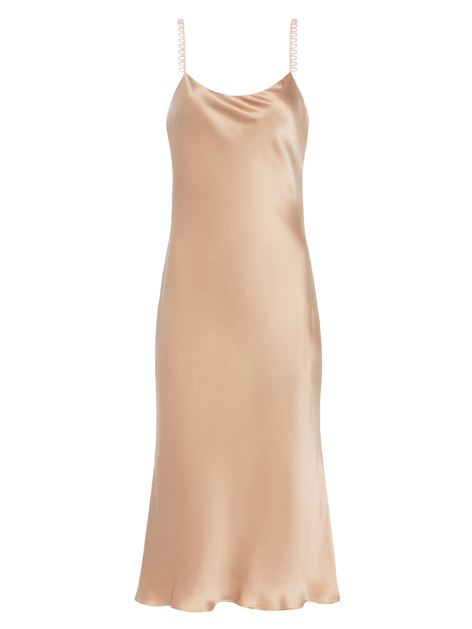 L'AGENCE Women's Rosabella Silk Loop Slip Dress - Soft Beige
