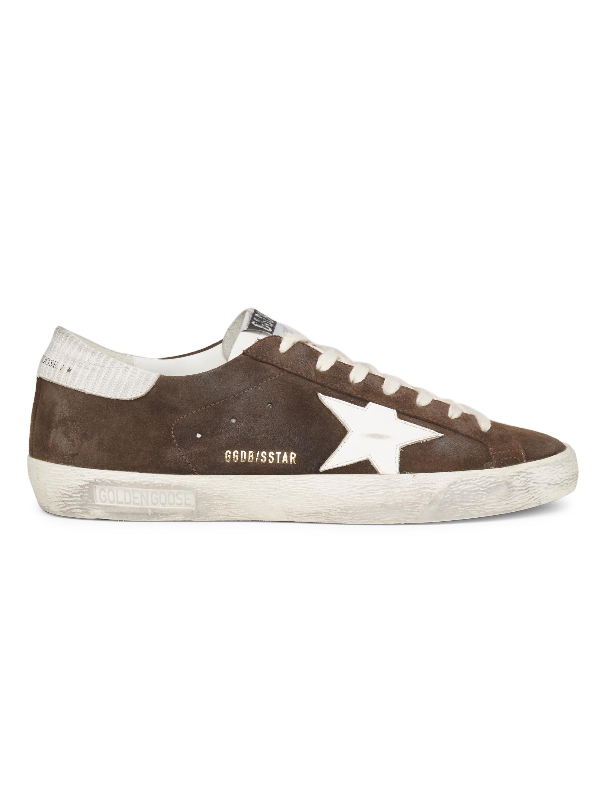 Golden Goose Men's Super-Star Classic Leather Sneakers - Brown White