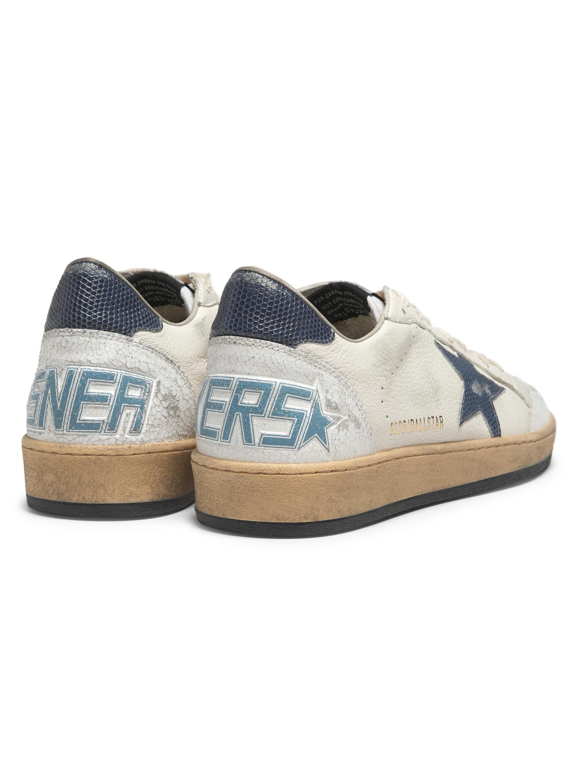 Golden Goose Ballstar Lizard-Print Leather Sneakers | Saks Fifth