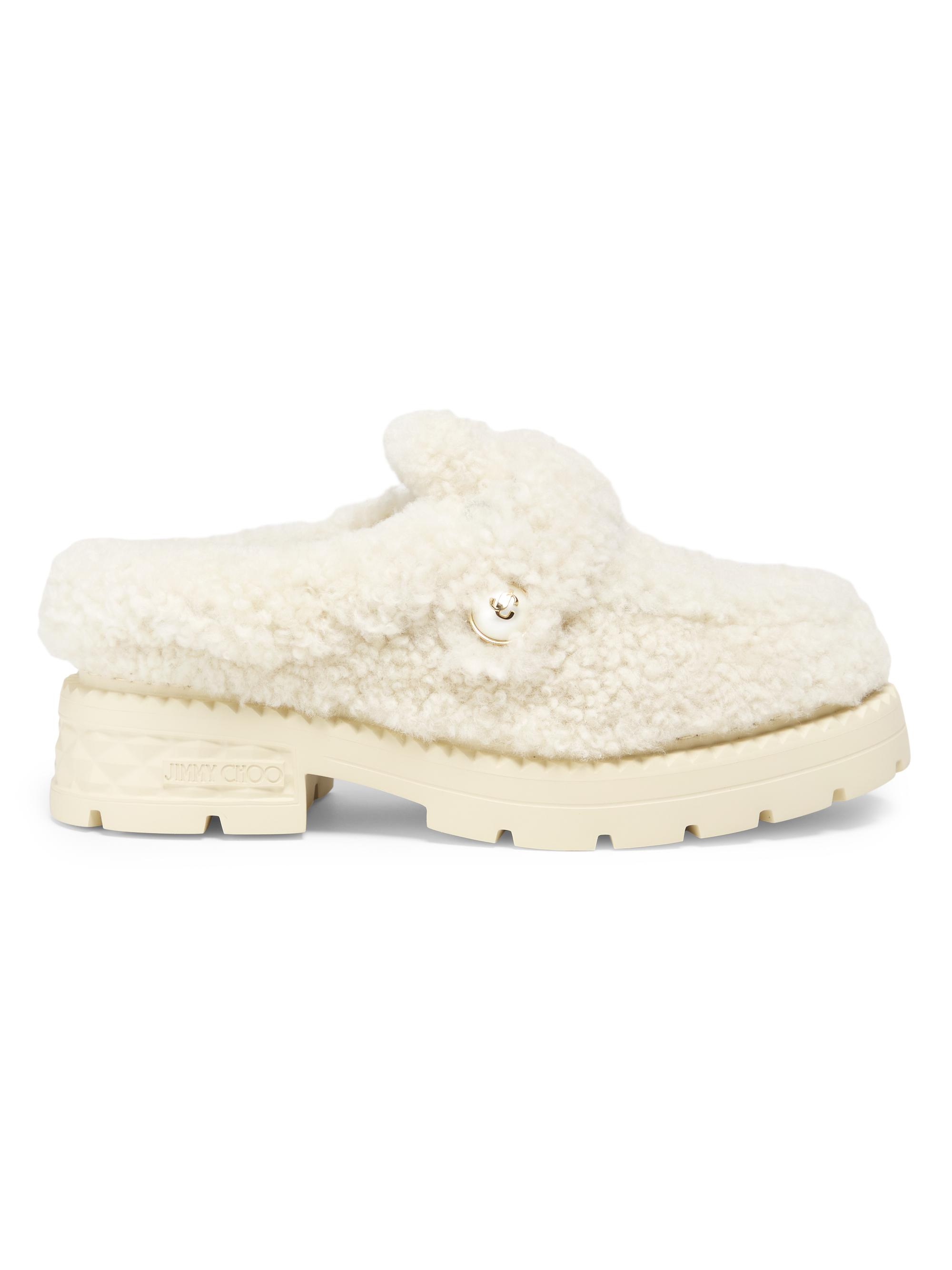 Jimmy Choo Women's Shea Shearling Mules - Natural