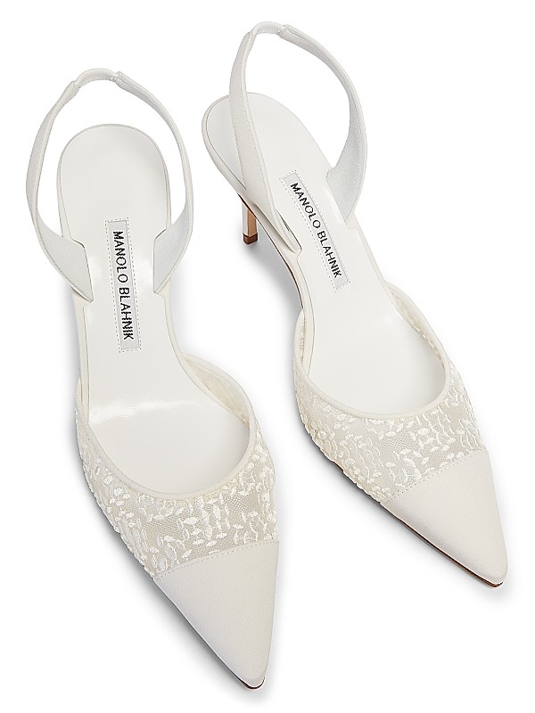 Shop Manolo Blahnik Capsli 70MM Leather Slingback Pumps Shop Manolo Blahnik Capsli 70MM Leather Slingback Pumps