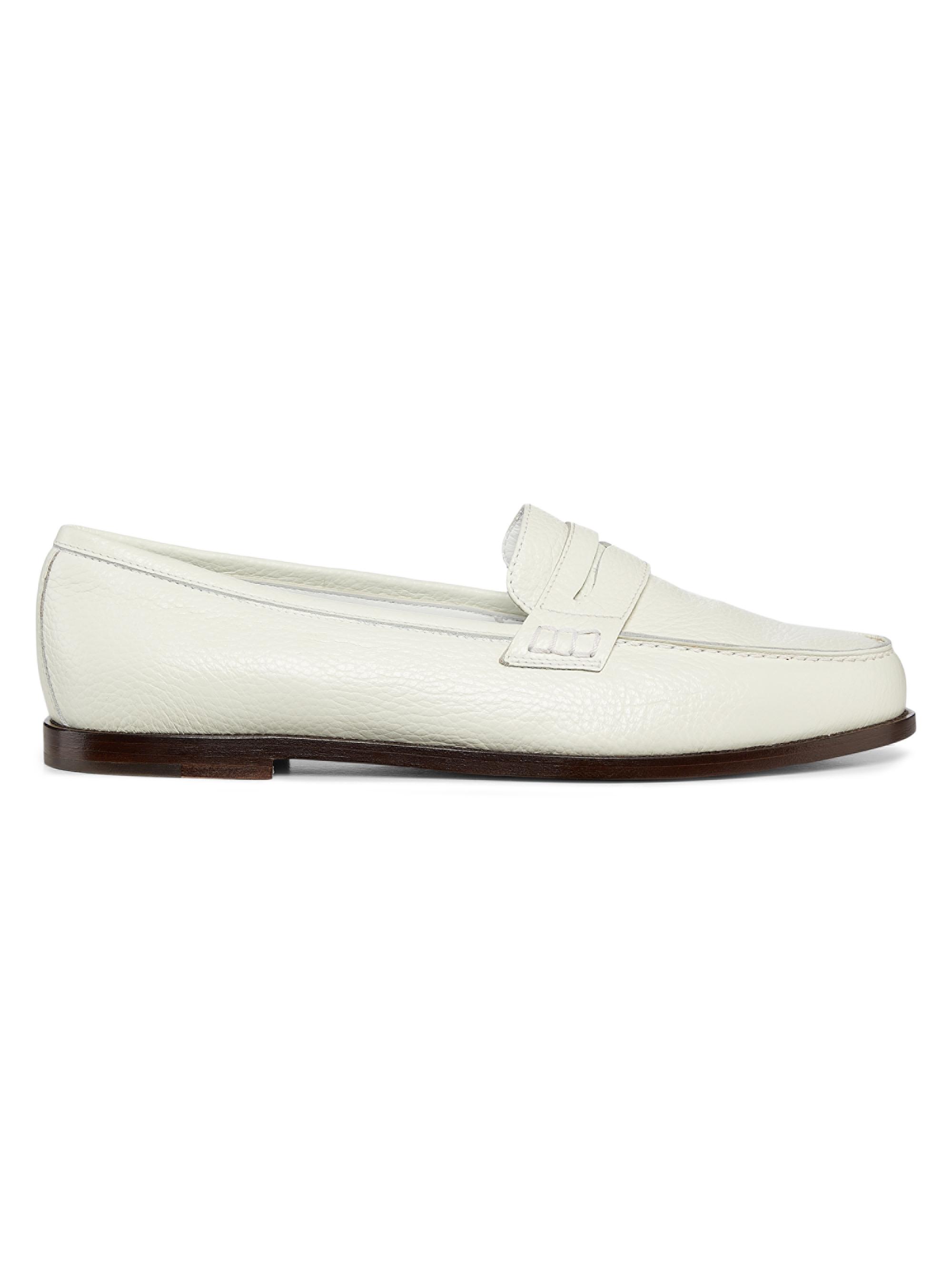 Manolo Blahnik Women's Perrita Leather Loafers - White