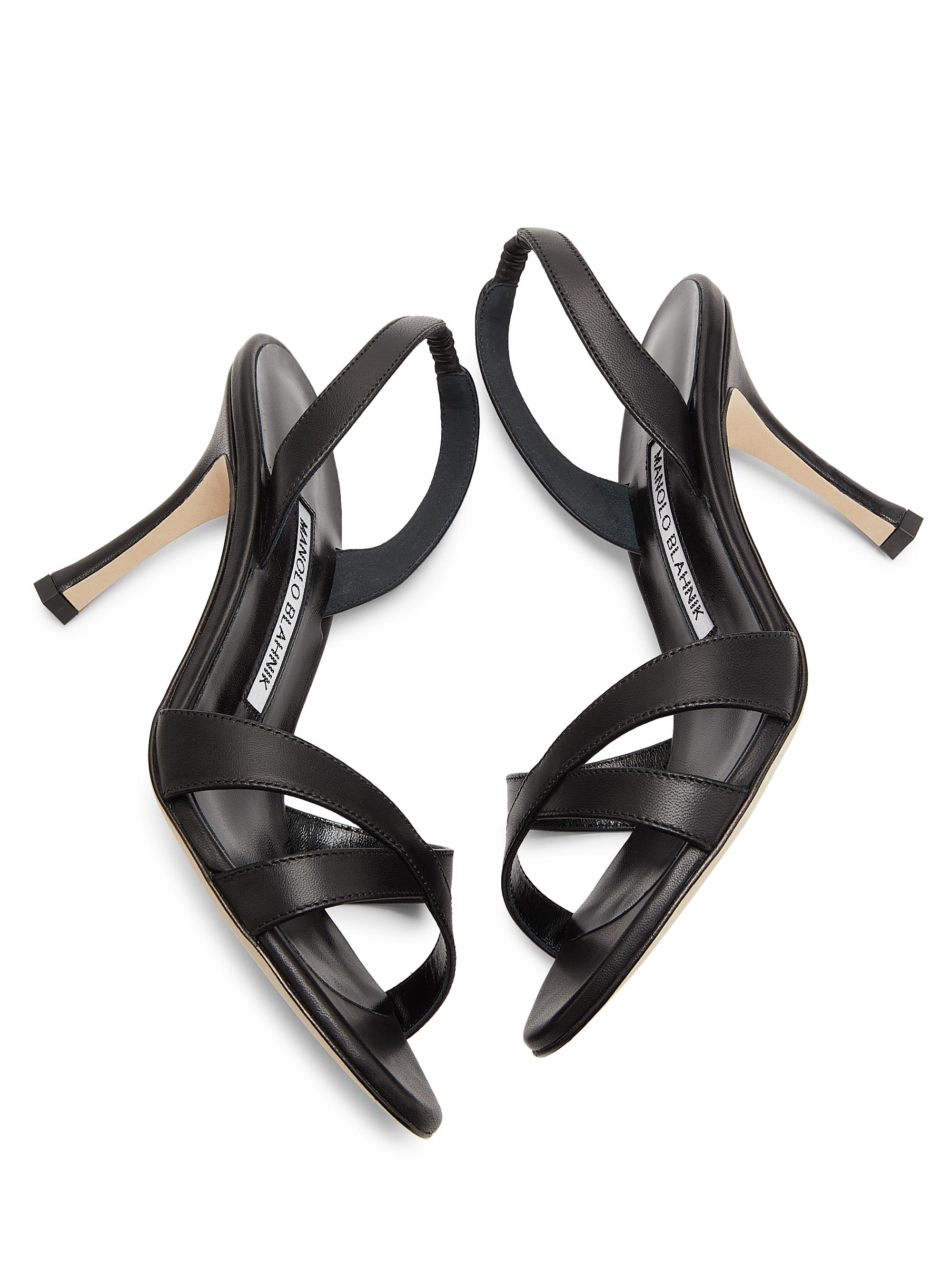 Manolo Blahnik Callasli Leather Slingback Sandals | Saks Fifth Avenue