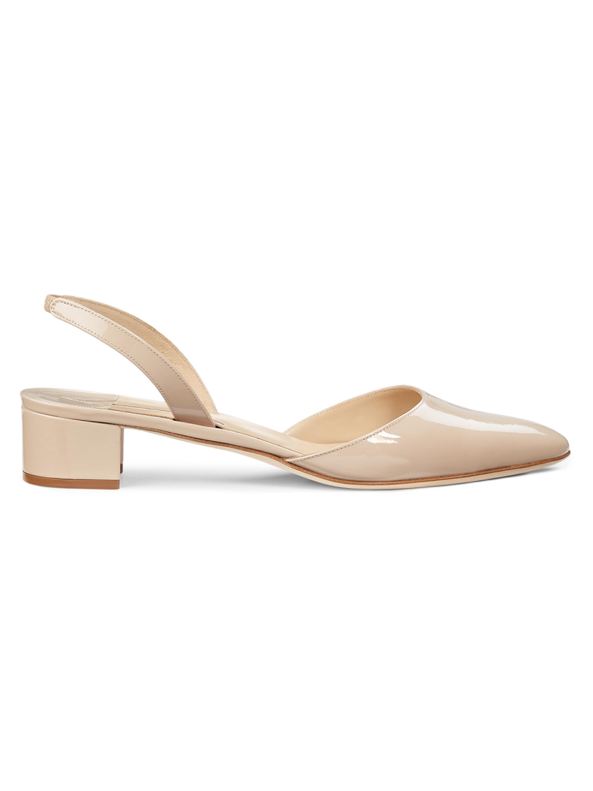 Manolo Blahnik Women's Aspro Patent Leather Slingback Pumps - Cream
