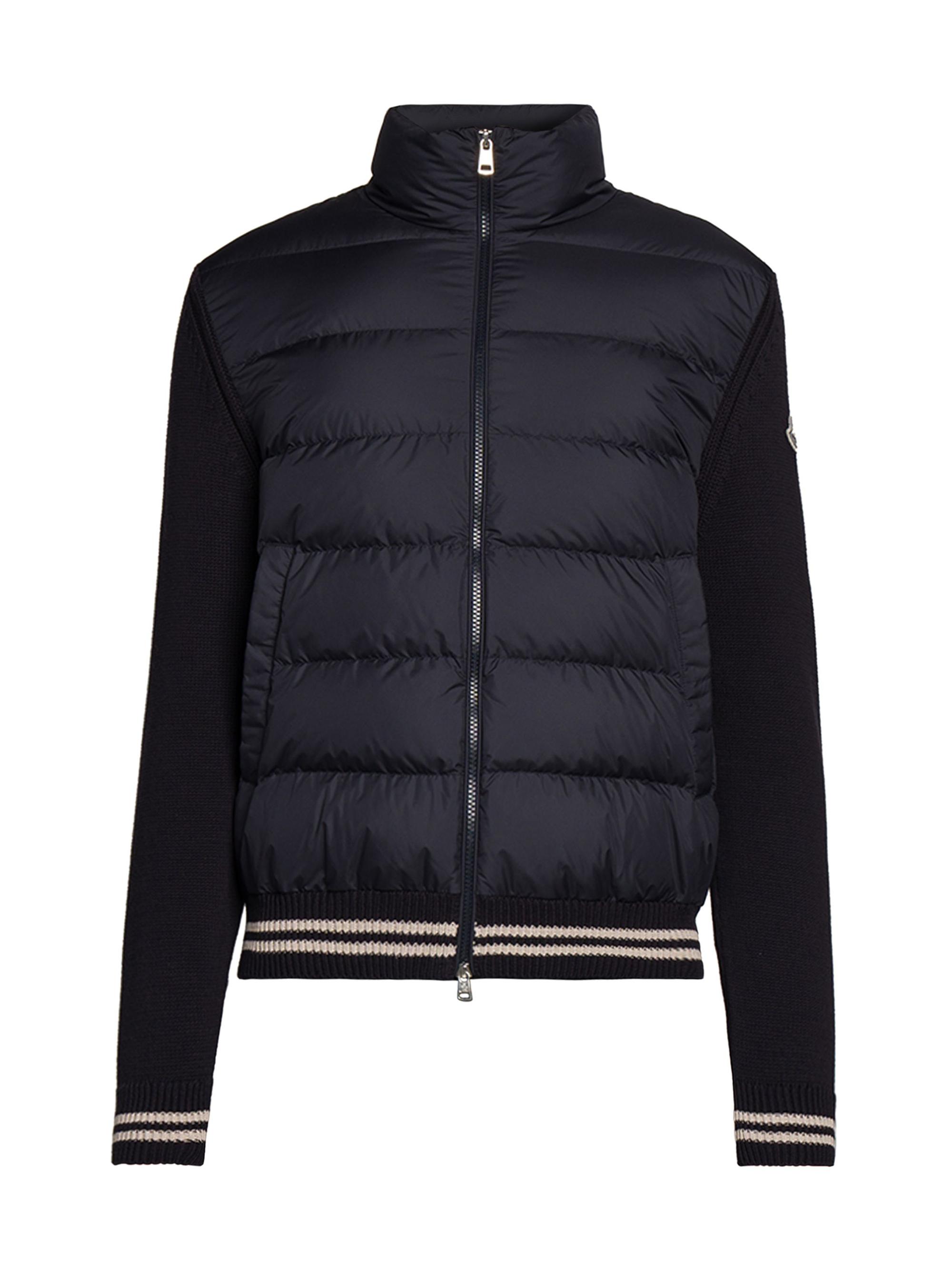 Moncler Padded Down Knit Cardigan | Saks Fifth Avenue