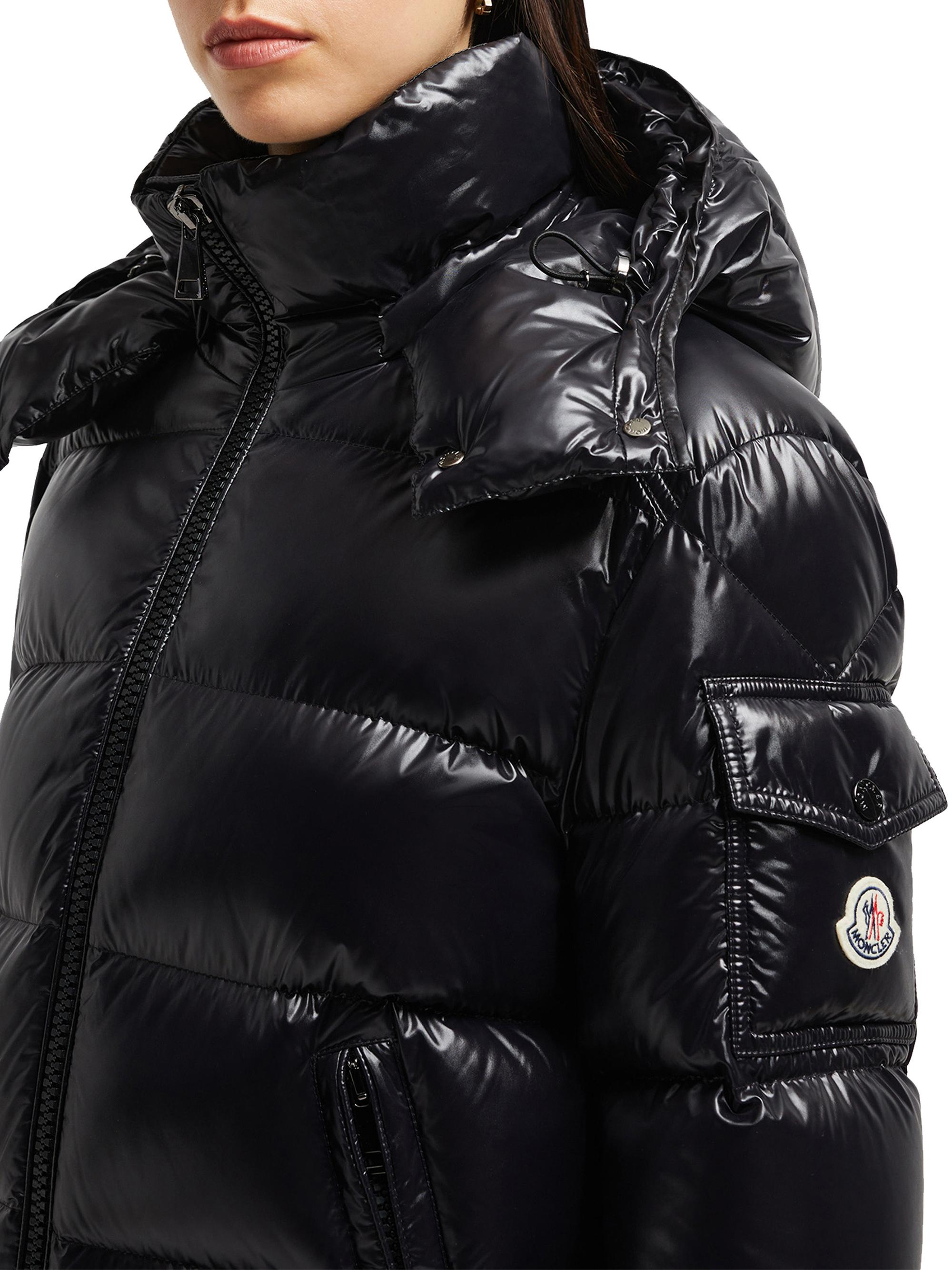 週末sale❗️MONCLER ブラック ダウンジャケット Moncler Maire Nylon Lacque Down Jacket | Saks Fifth Avenue