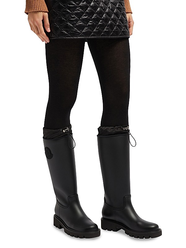 Shop Moncler Lined Kickstream Tall Rain Boots | Saks Fifth Shop Moncler Lined Kickstream Tall Rain Boots | Saks Fifth