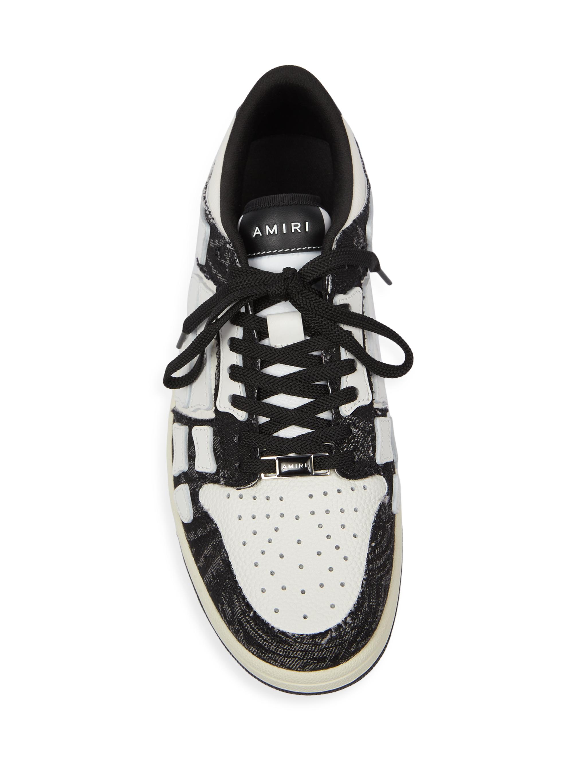 靴 asami Amiri Bandana Denim Skel Top Low Sneakers | Saks Fifth Avenue