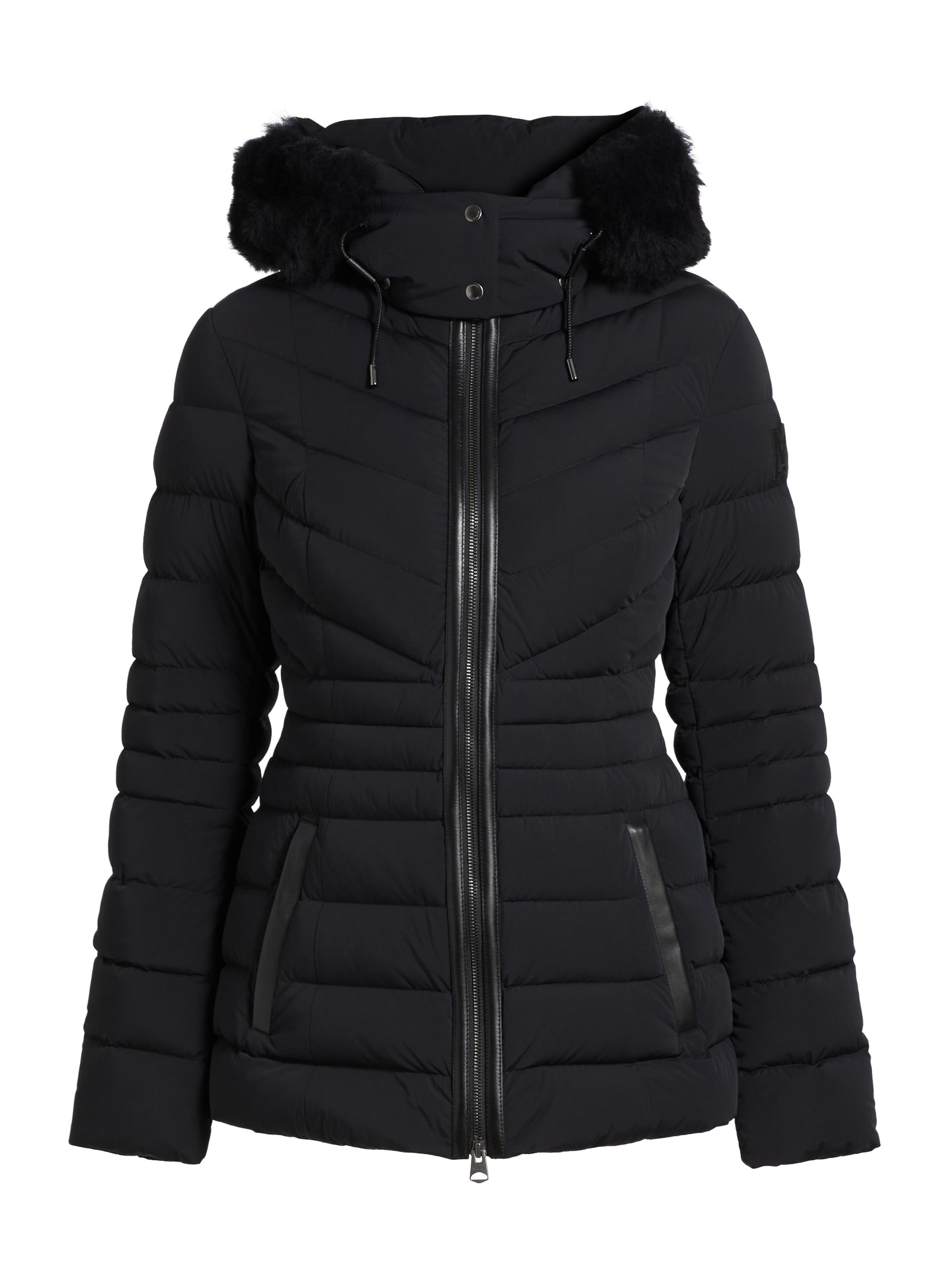 Mackage Women's Patsy Agile 360 Down Jacket With Removable Shearling Hood - Black