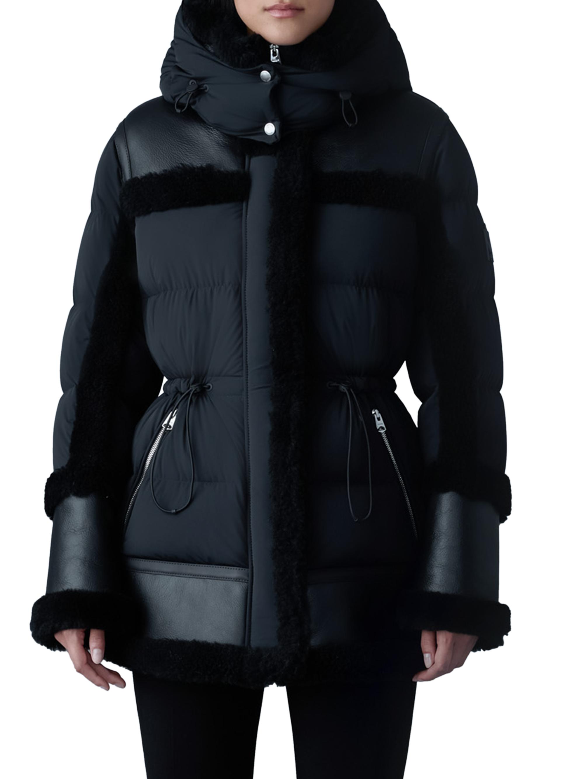 Mackage Lilibeth Mixed-Media Shearling Down Parka | Saks Fifth Avenue