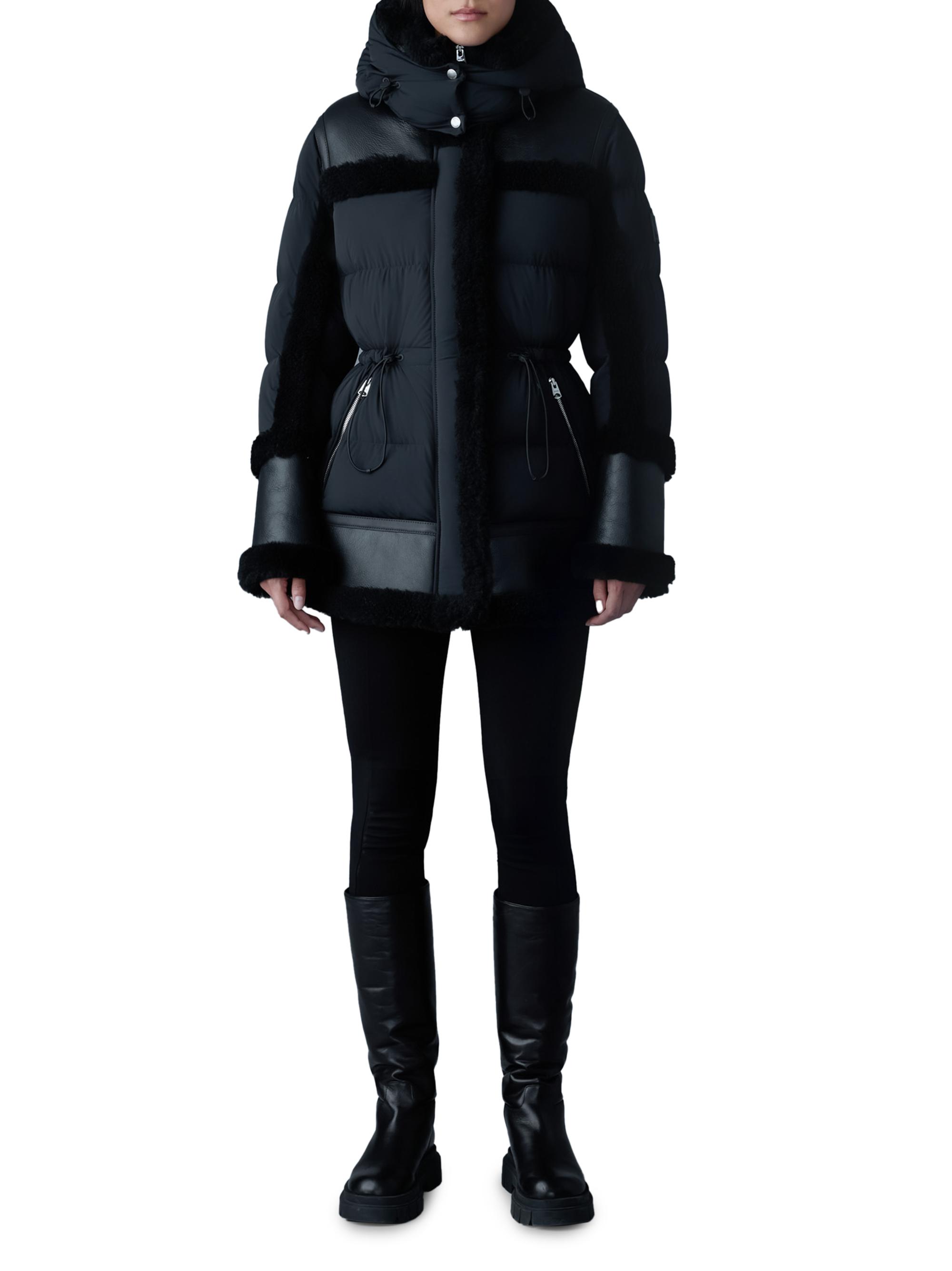 Mackage Lilibeth Mixed-Media Shearling Down Parka | Saks Fifth Avenue